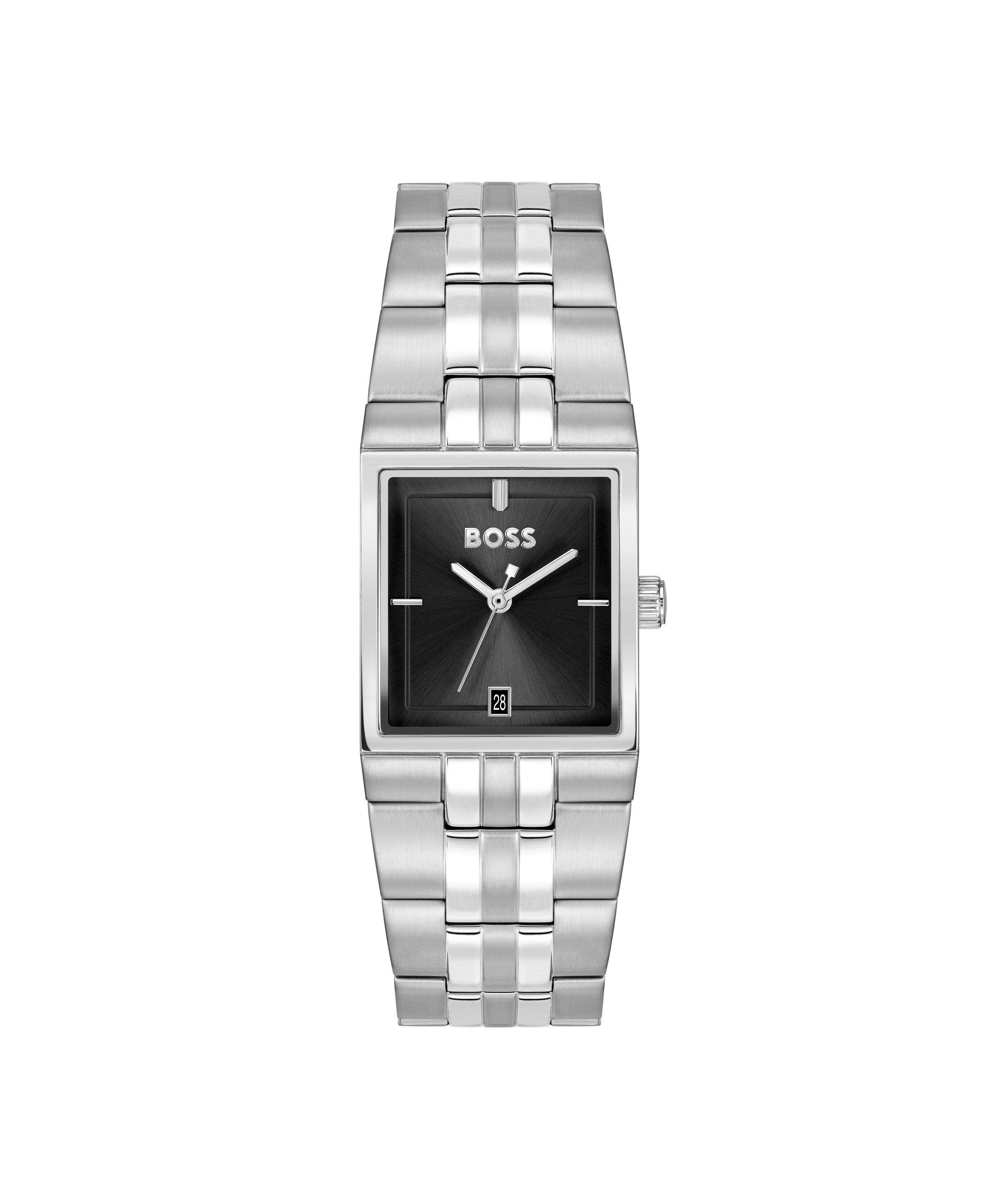 BOSS Quarzuhr »STRIVO« Armbanduhr, Damenuhr, Herrenuhr, Edelstahlarmband, analog, Tag