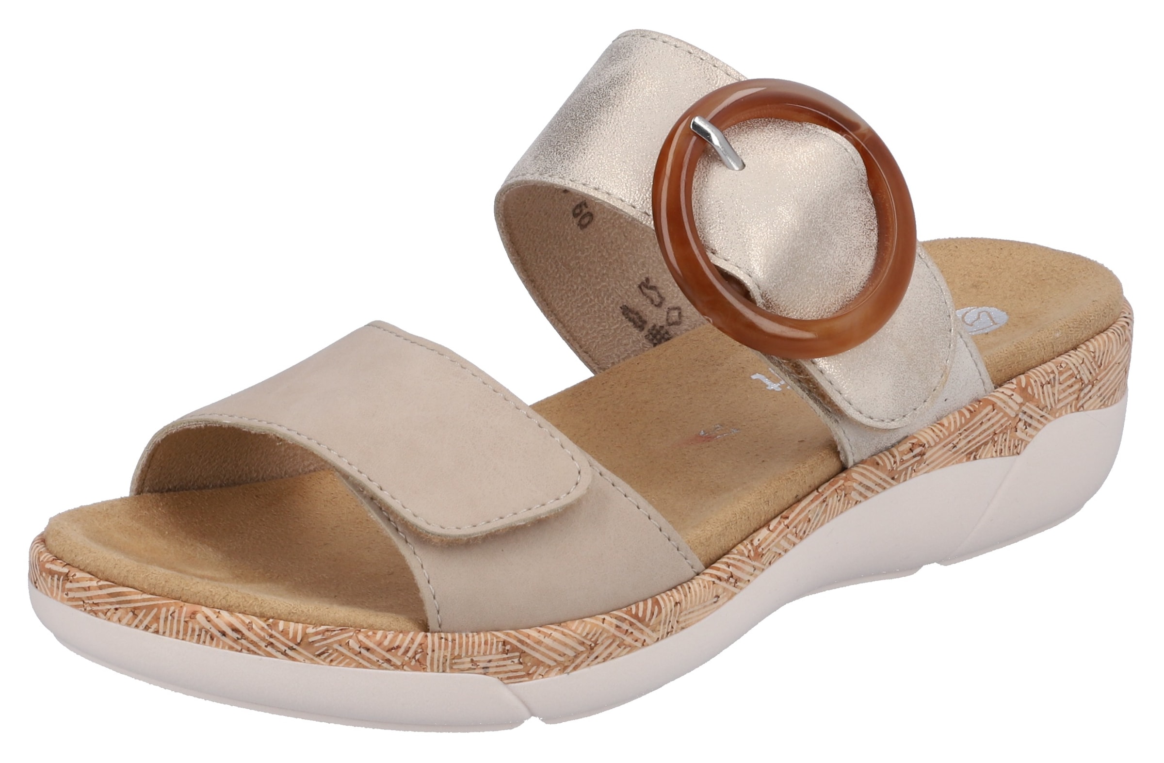 Remonte Pantolette  Keilabsatz, Sommerschuh, Schlupfschuh mit Wechselfußbett