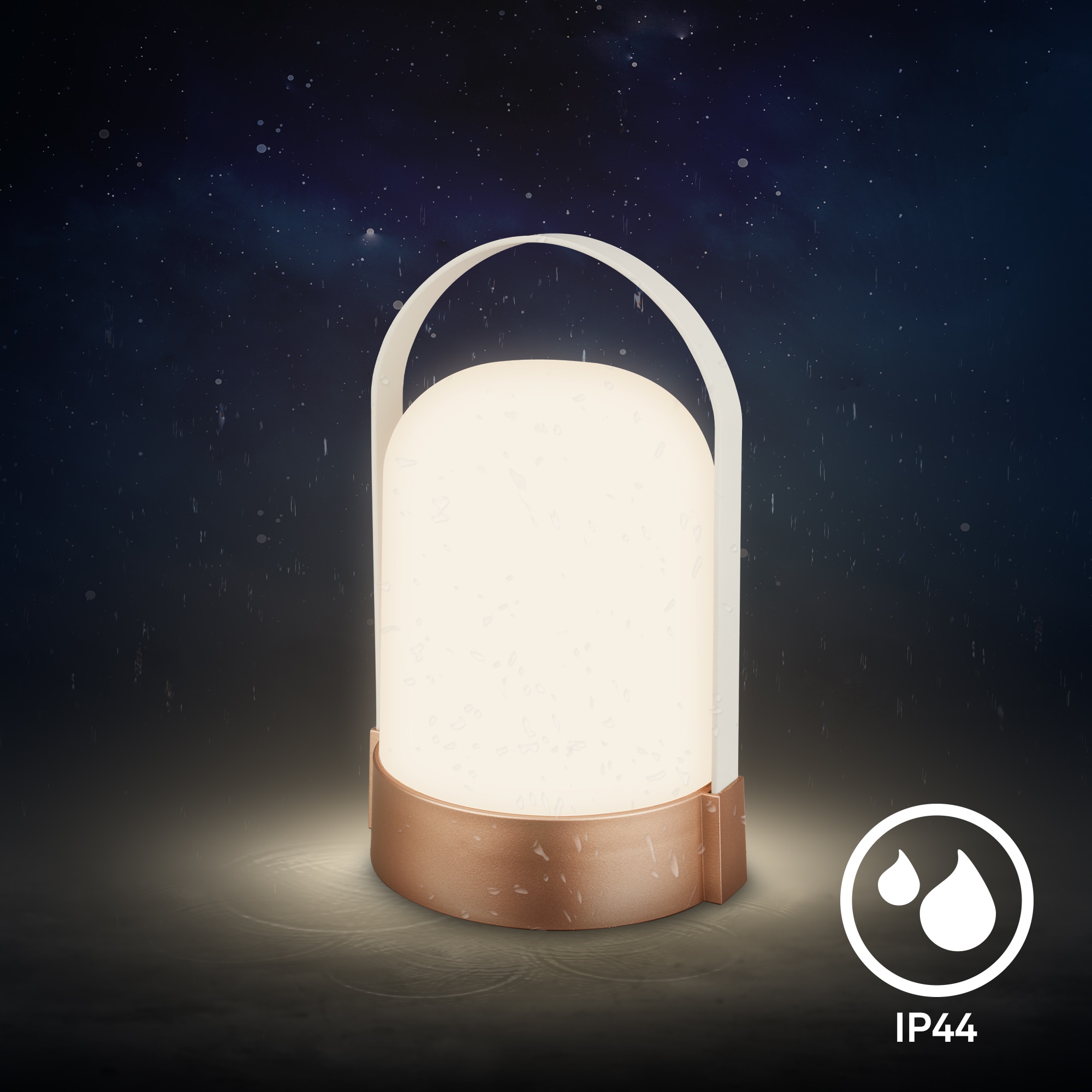 Briloner Leuchten LED Tischleuchte »ASA BIG« LED-Board 1 Stk. Warmweiß 14,5x13,5x24 cm, Indoor/Outdoor, Balkon, Terrasse, Wohnzimmer