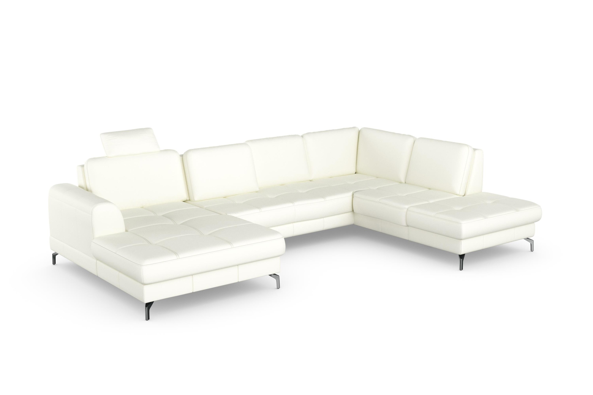 sit&more Wohnlandschaft »Bendigo U-Form«, inklusive Sitztiefenverstellung, Bodenfreiheit 12 cm, in 2 Fußfarben