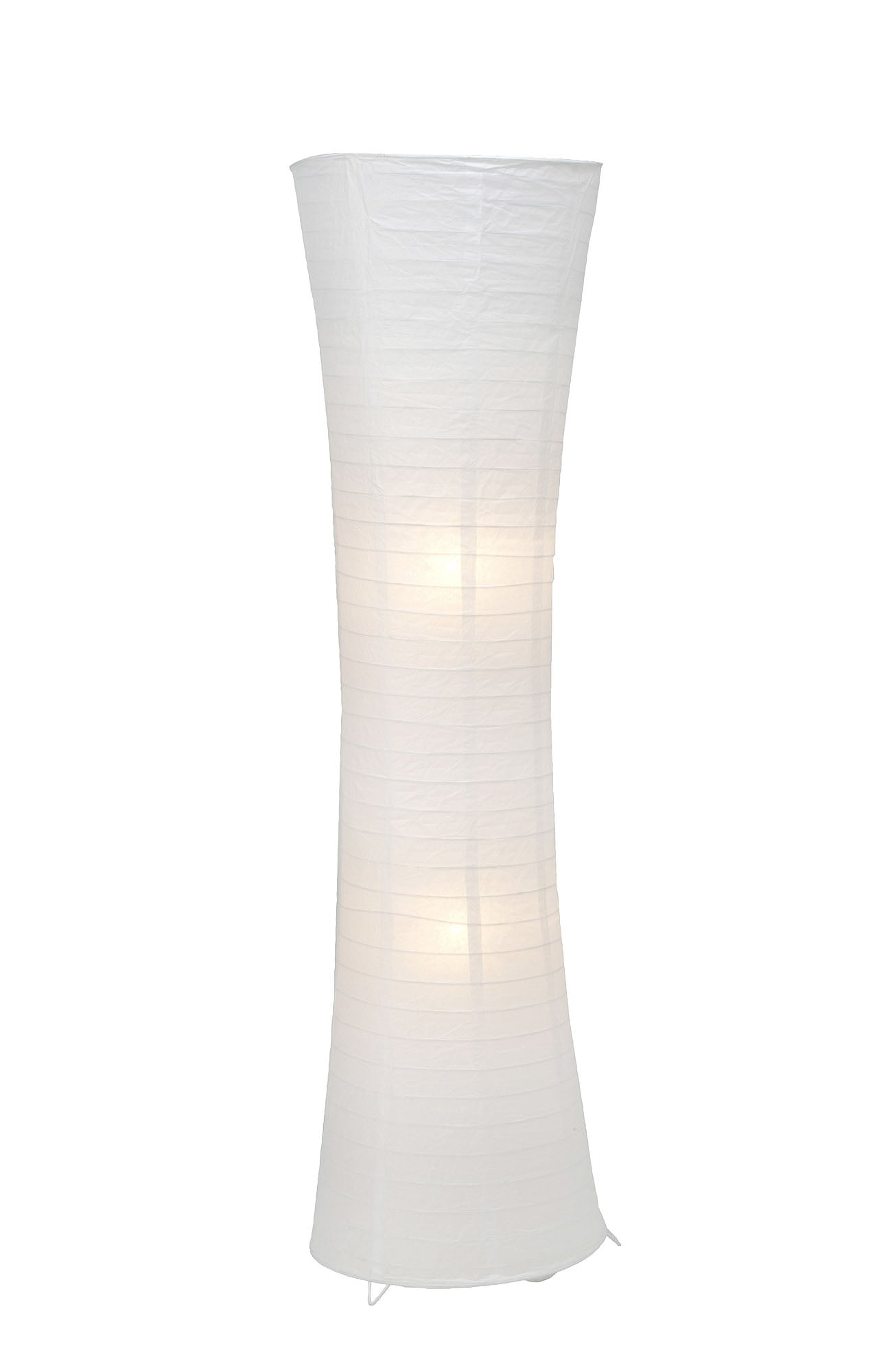 Brilliant Stehlampe »Becca«, 2 flammig-flammig, 125 cm Höhe, 35 cm Breite, 2 x E27, Metall/Papier, weiß