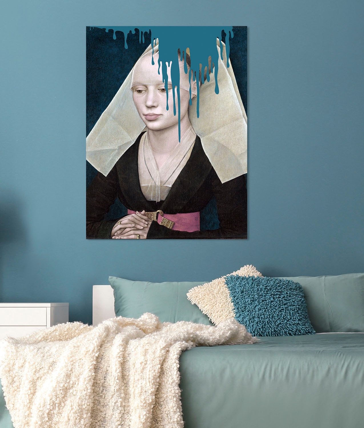 queence Acrylglasbild »Nonne mit Farbklecks«, Kunst-Gemälde-Frau-Bilder von Frauen-Historische Persönlichkeiten-Formen-Religion-Kirche, Fine Art-Print in Galeriequalität