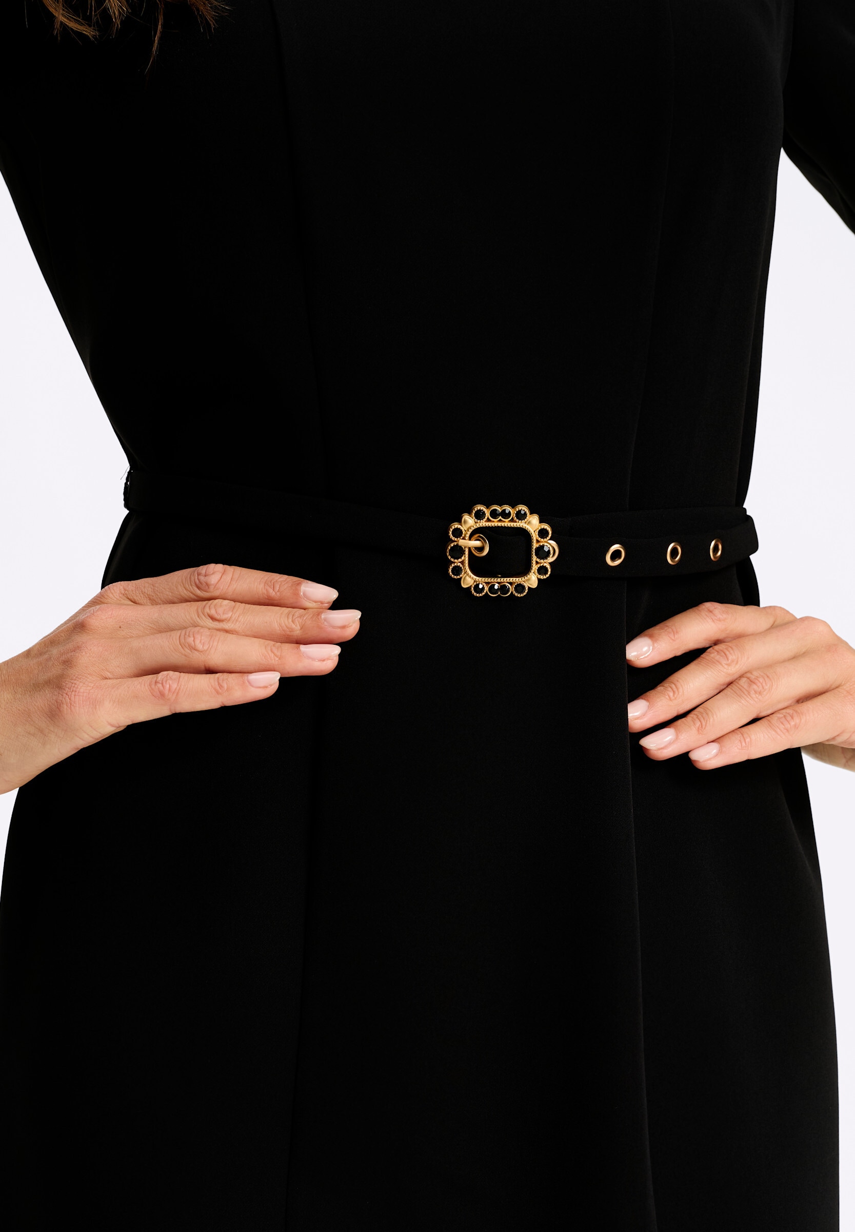 heine Etuikleid »Web-Kleid Webkleid inklusive Gürtel« Ohne Taschen