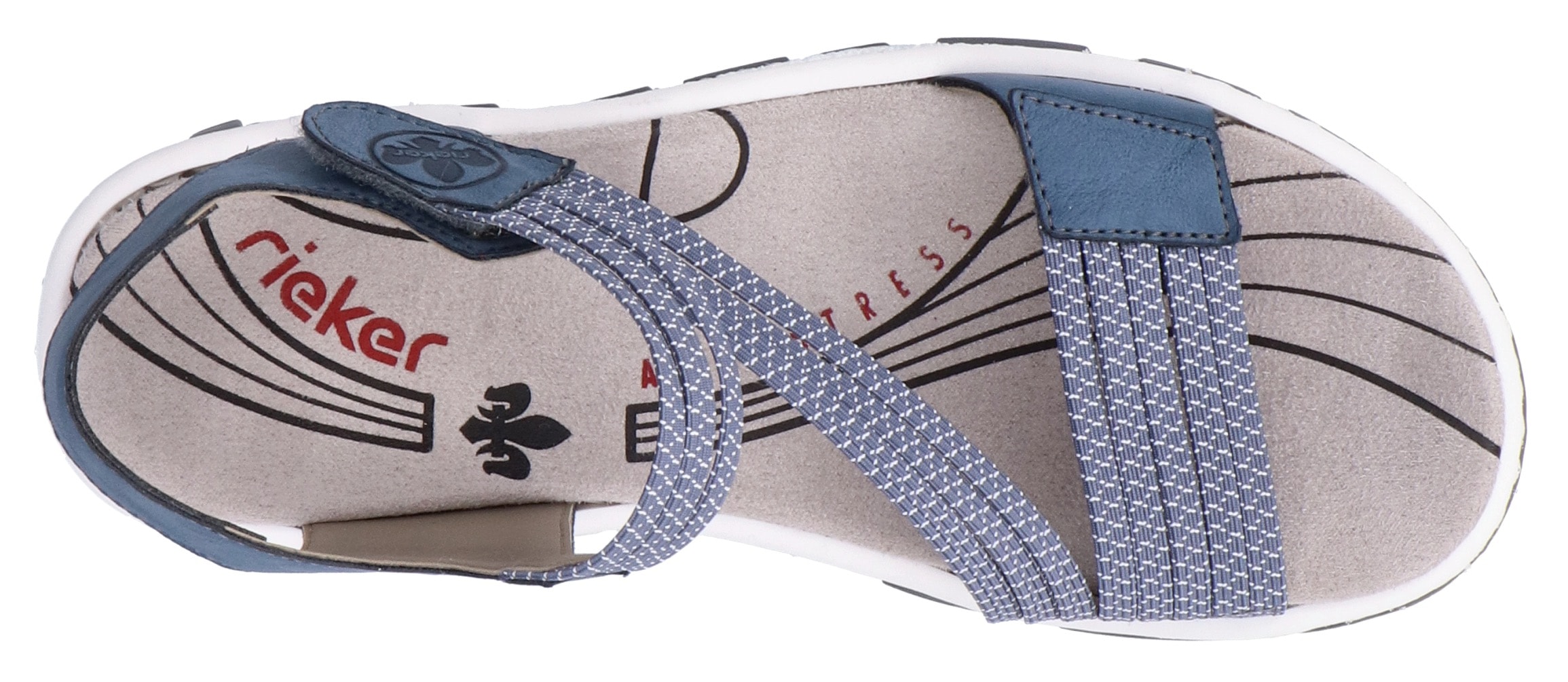 Rieker Riemchensandale, Sommerschuh, Sandalette, Klettschuh, im Sportslook
