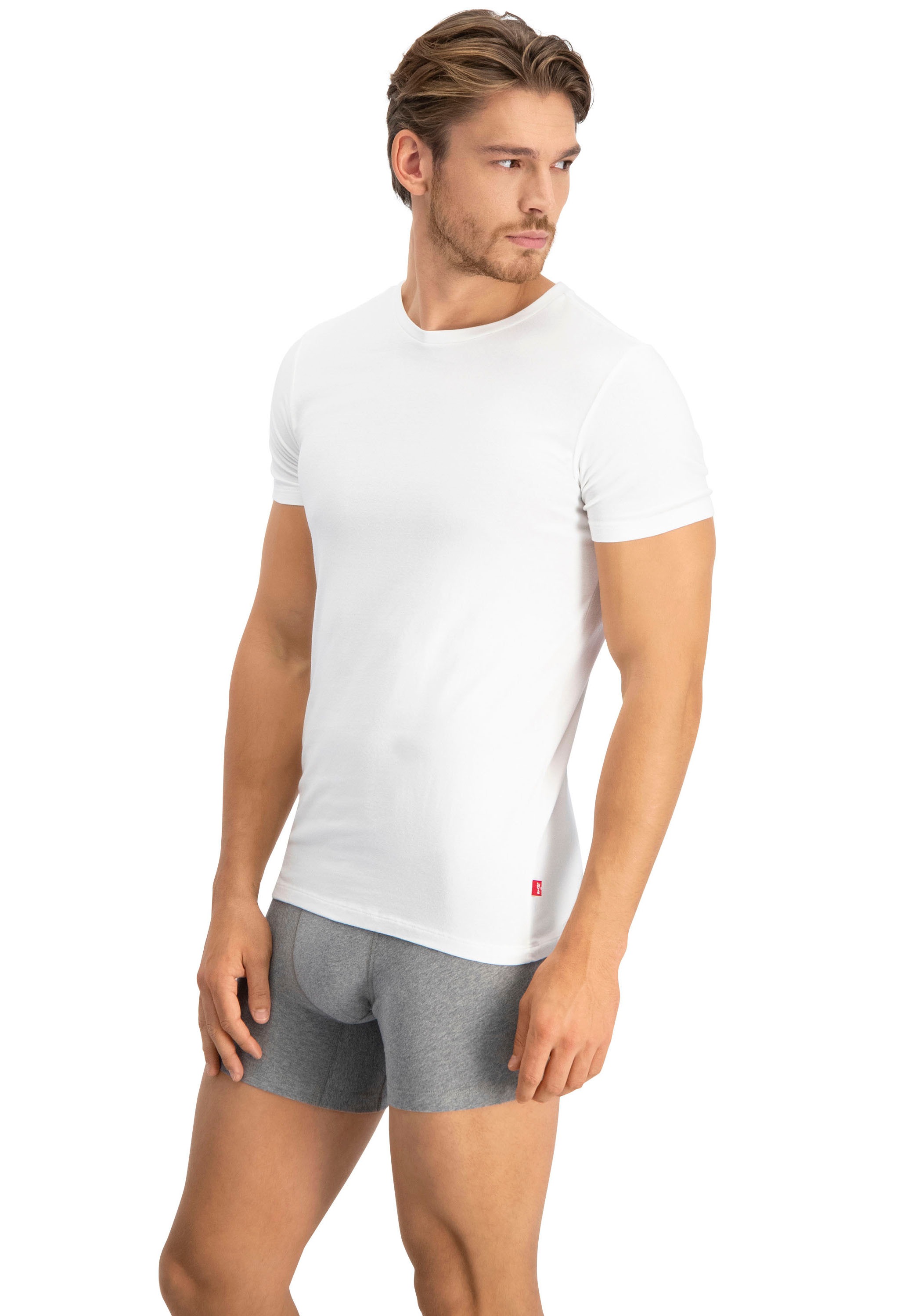 Levi's® T-Shirt, (Packung, 2er-Pack), mit breitem Logobund
