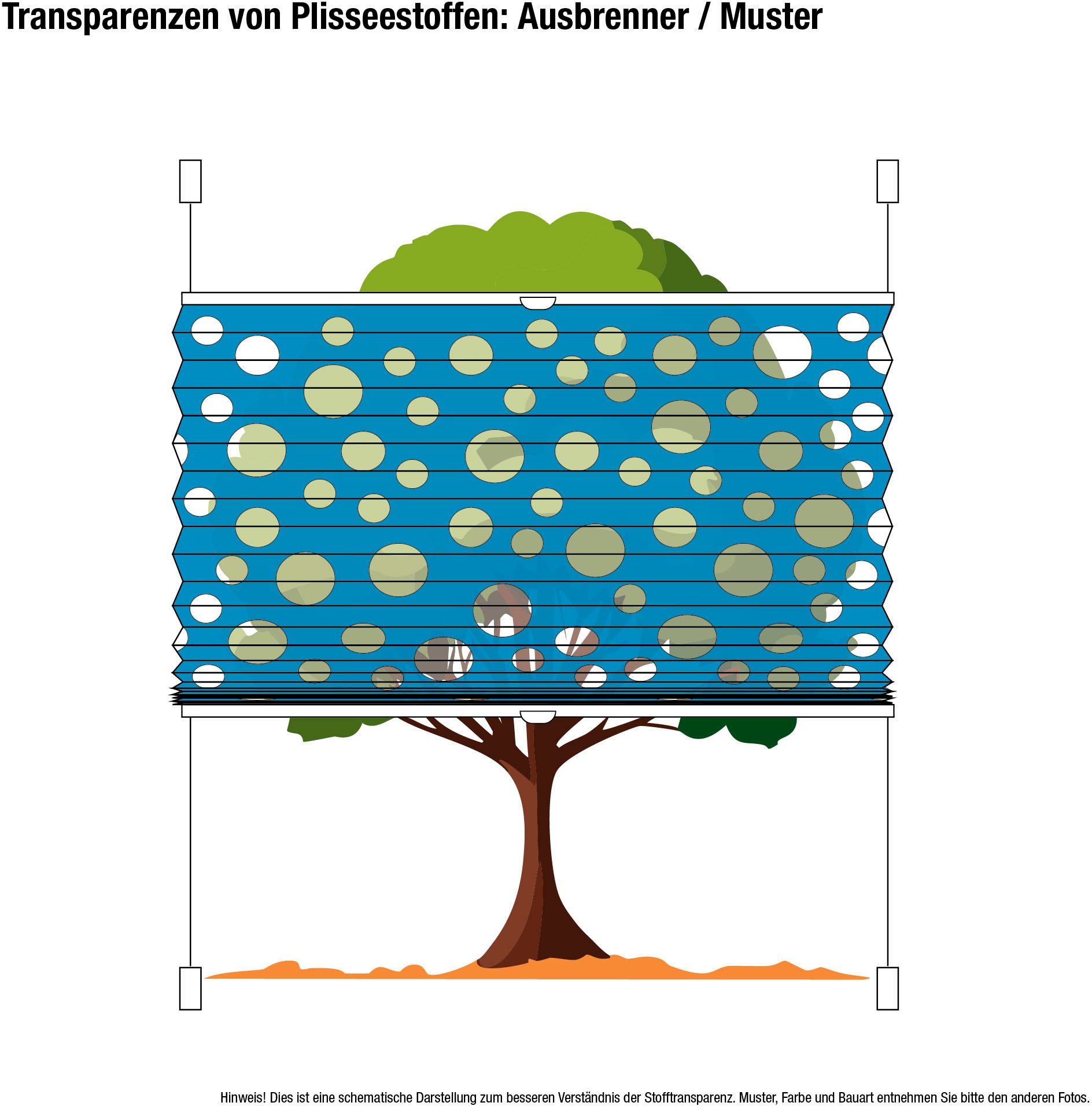 GARESA Plissee »Ausbrenner Streifen«, Lichtschutz, ohne Bohren, verspannt, einfache Montage, halbtransparent