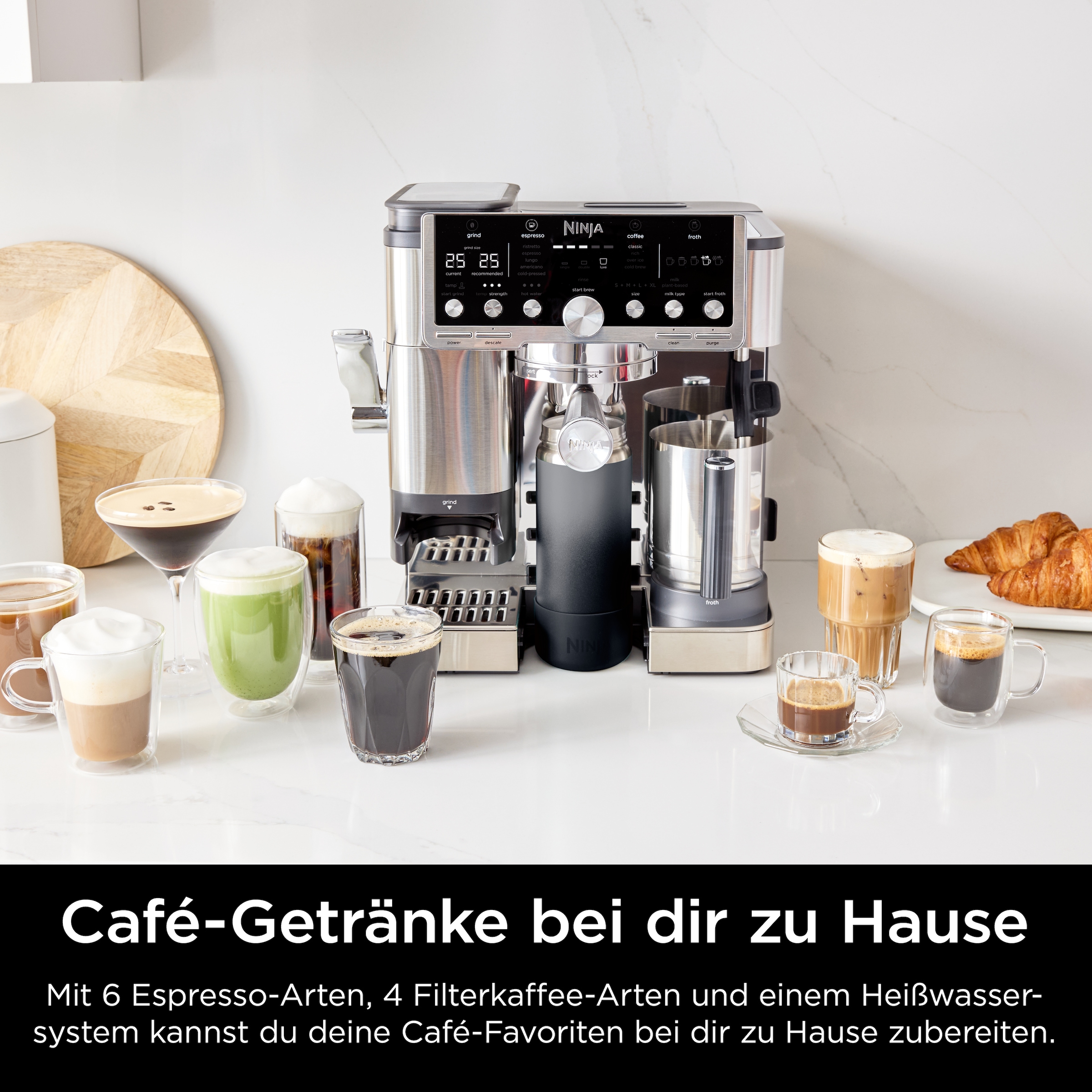 NINJA Espressomaschine »Ninja Luxe™ Café Pro Kaffeemaschine ES701EU« 3-in-1-Kaffeemaschine für Espresso, Filterkaffee und Cold Brew
