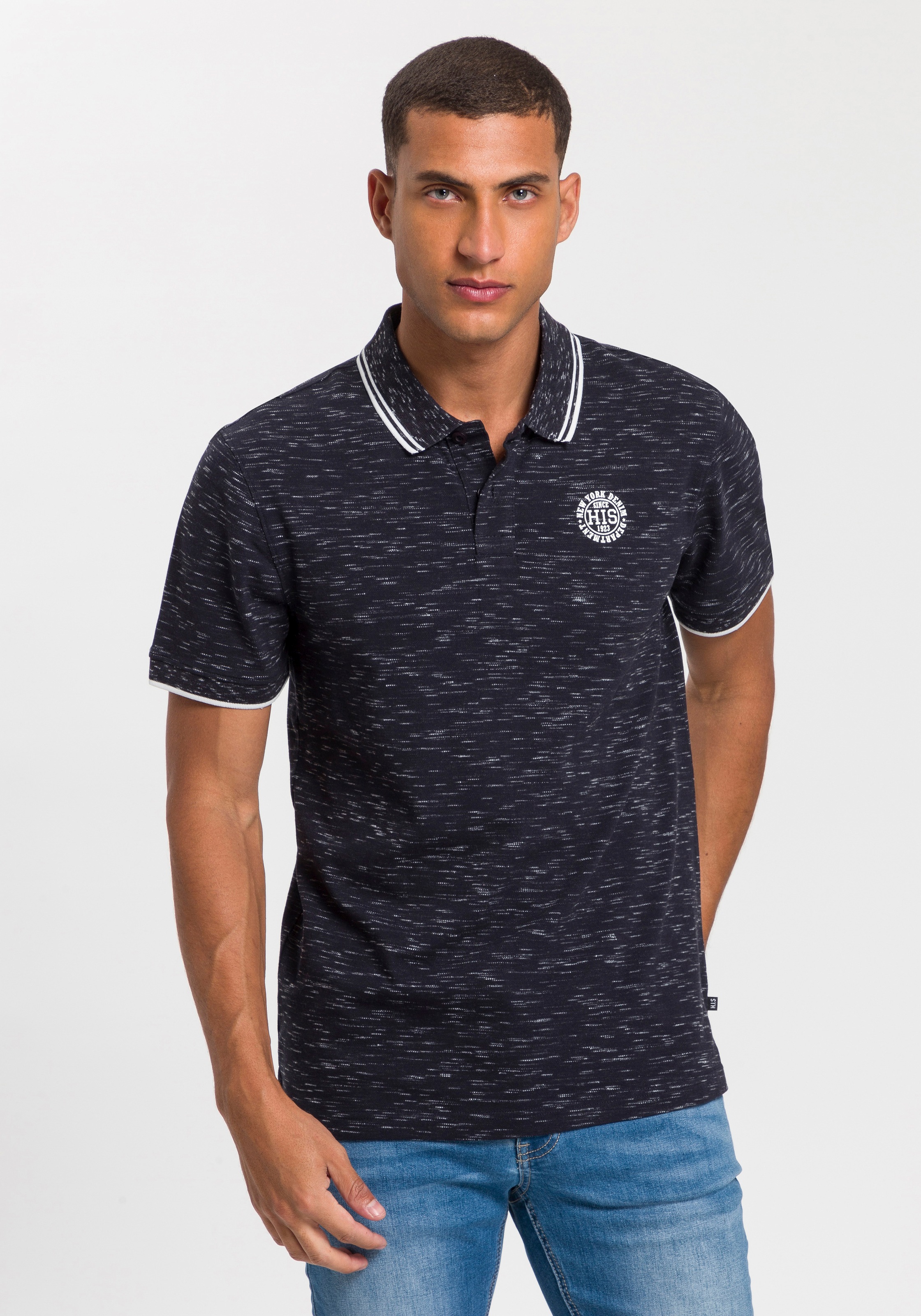 H.I.S Poloshirt, in markanter Melange Optik kaufen