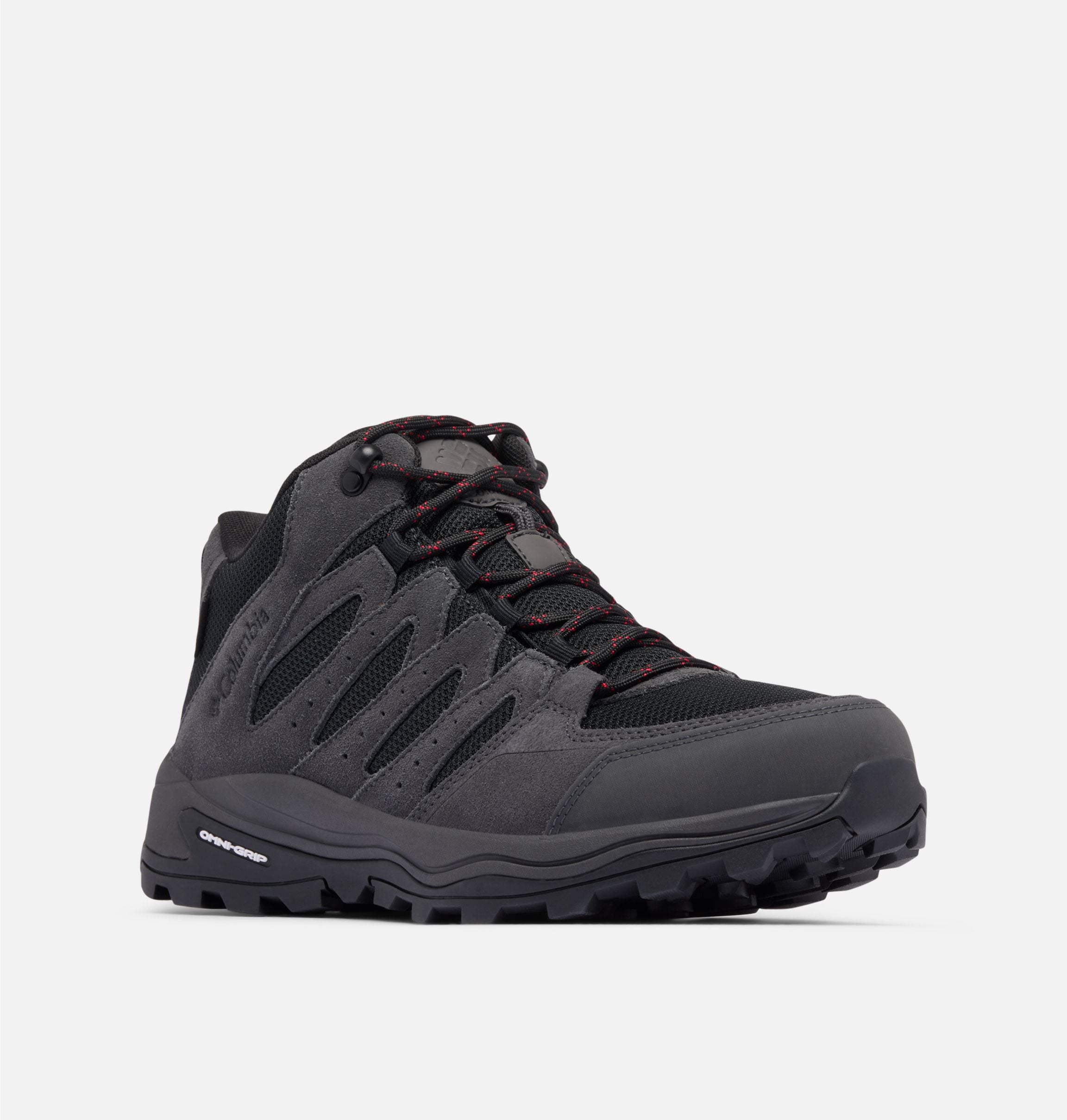 Columbia, Herren, Wanderschuh »REDMOND IV MID WATERPROOF« wasserdicht, Black, Mountain Red, 43, Black, Mountain Red, Vielseitiger Wanderschuh von 
