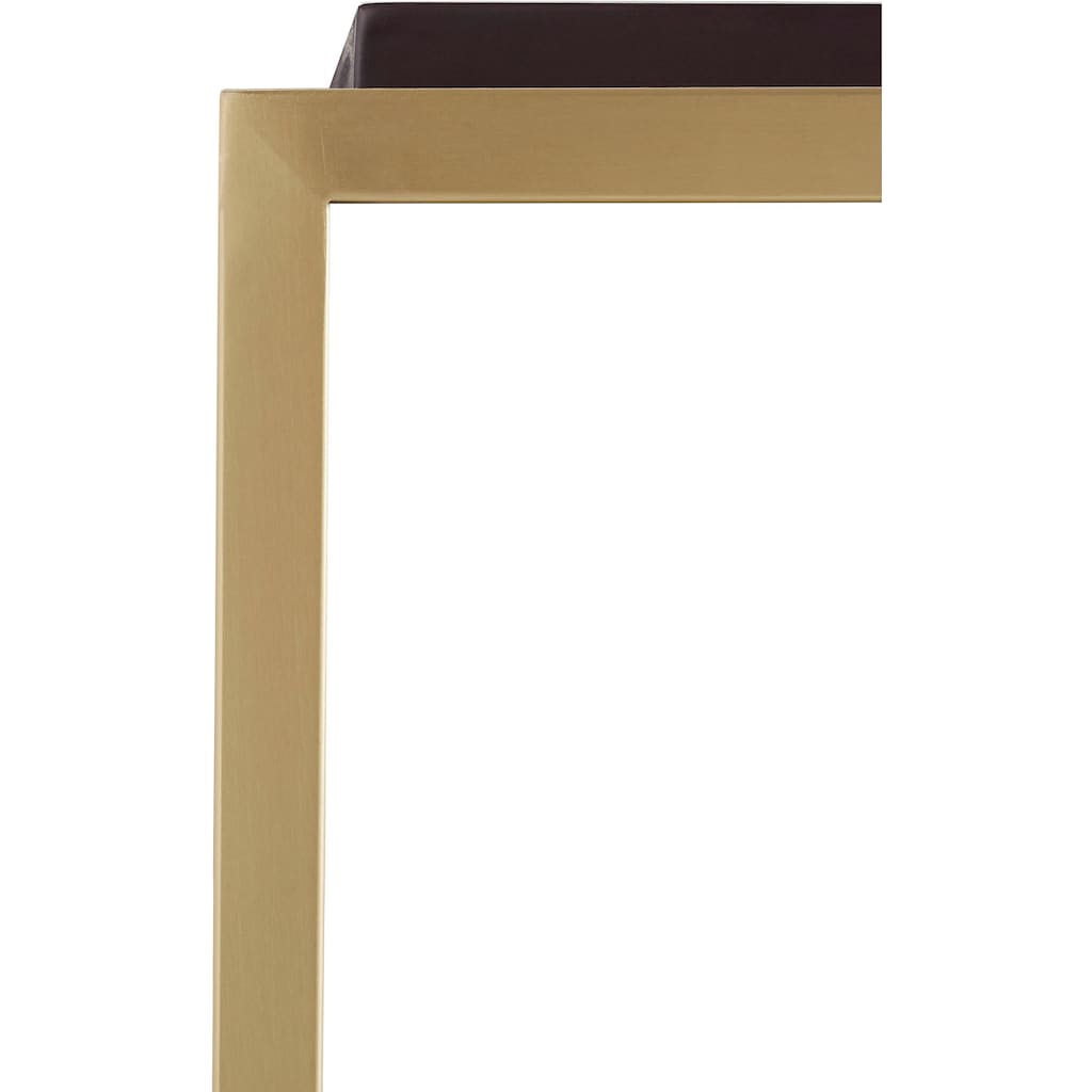 Leonique Couchtisch »Cherlen«, mit zwei Ablageflächen und goldfarbenem Gestell, quadratisch