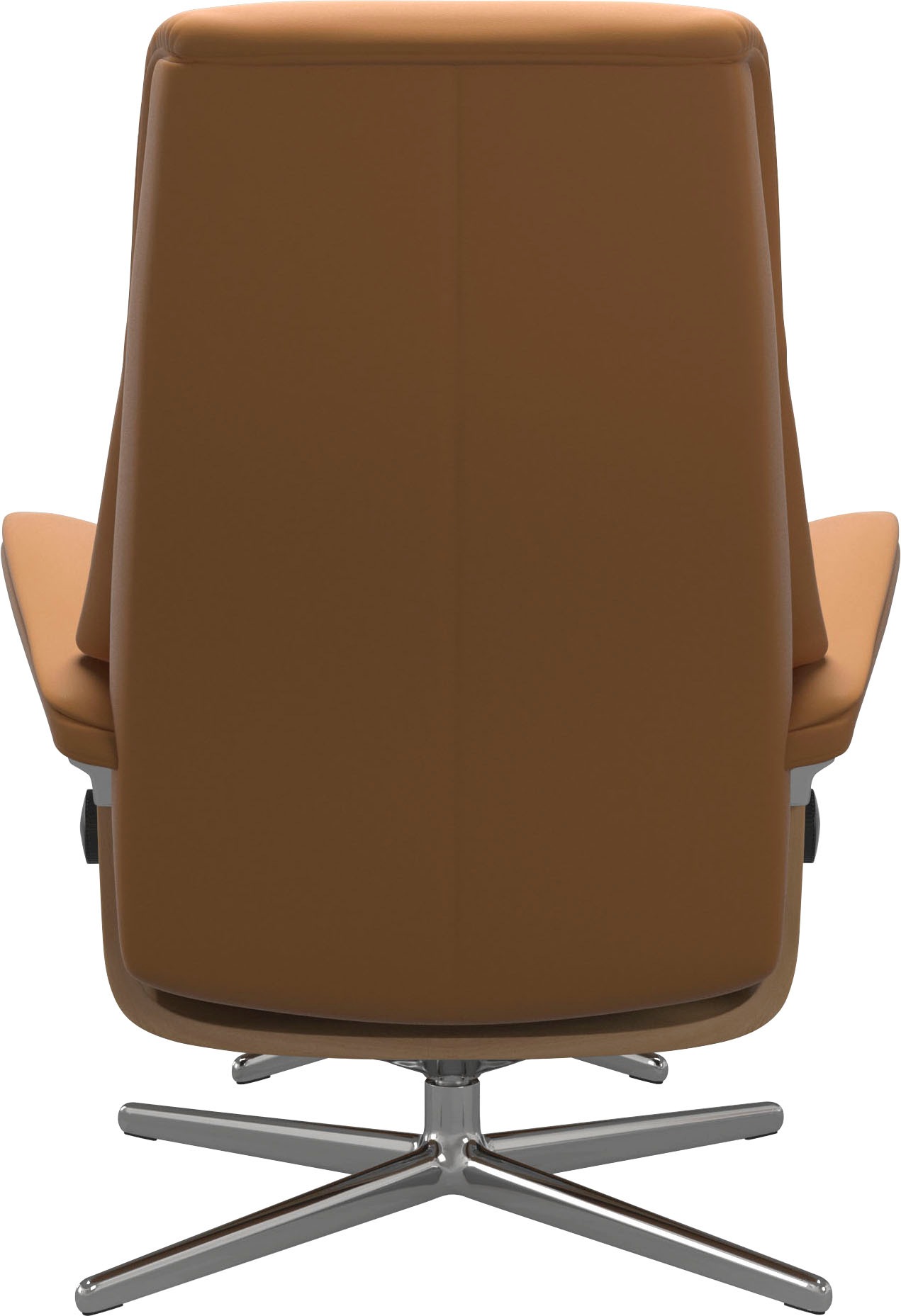 Stressless® Relaxsessel »View«, (Set, Relaxsessel mit Hocker), mit Hocker, mit Cross Base, Größe S, M & L, Holzakzent Eiche