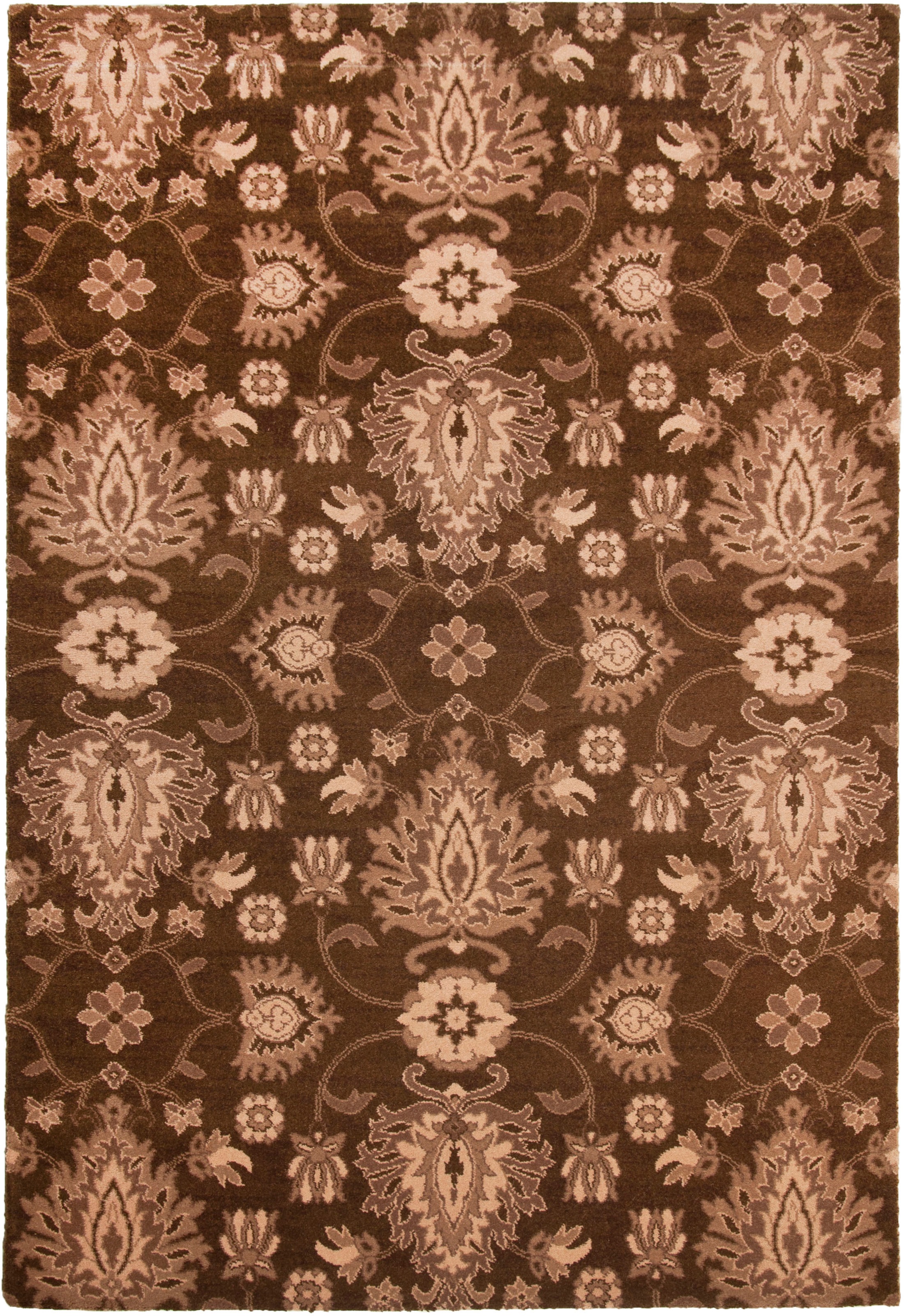 THEKO Teppich »Timeless 1«, rechteckig, 12 mm Höhe, Kurzflor, florales Design, 80% Schurwolle, Wohnzimmer