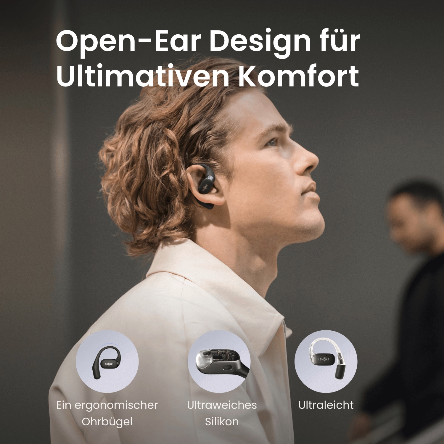 Shokz In-Ear-Kopfhörer »OpenFit«, A2DP Bluetooth, Rauschunterdrückung