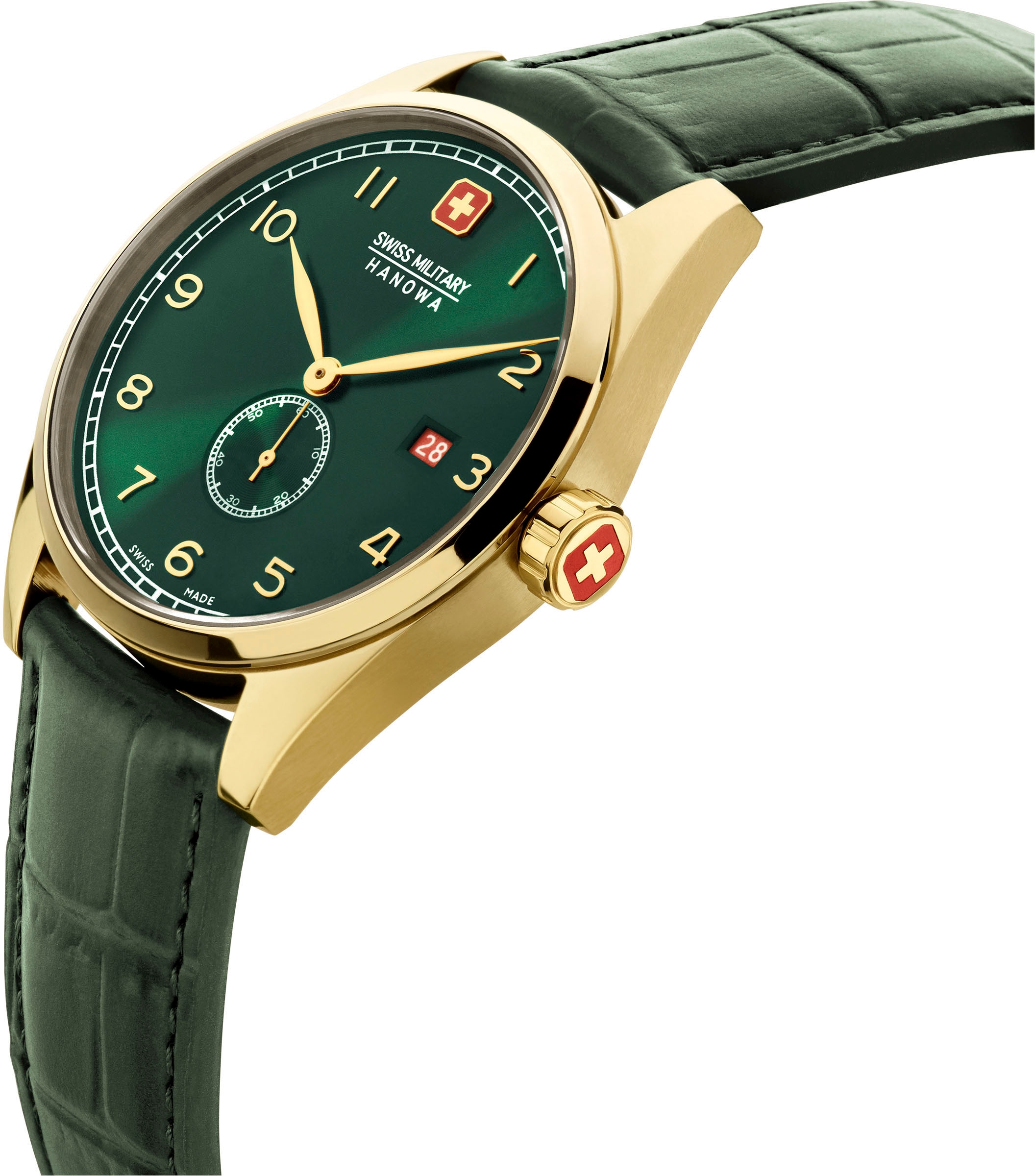 Swiss Military Hanowa Quarzuhr »LYNX, SMWGB0000710«, Armbanduhr, Herrenuhr, Schweizer Uhr, Swiss Made, Datum, Saphirglas