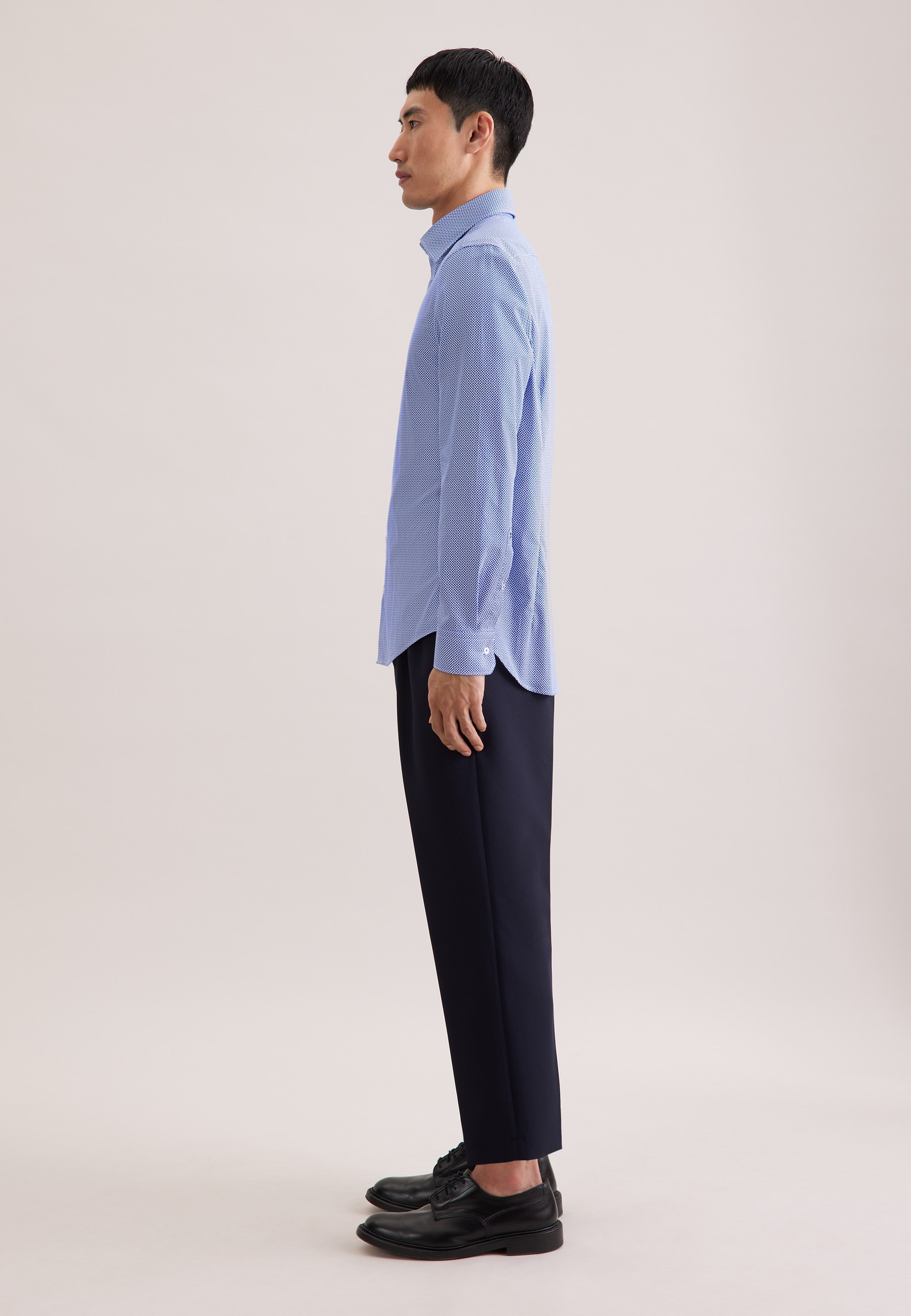 seidensticker Businesshemd »Schwarze Rose« Shaped 1/1 Covered-Button-Down-Kragen Druck