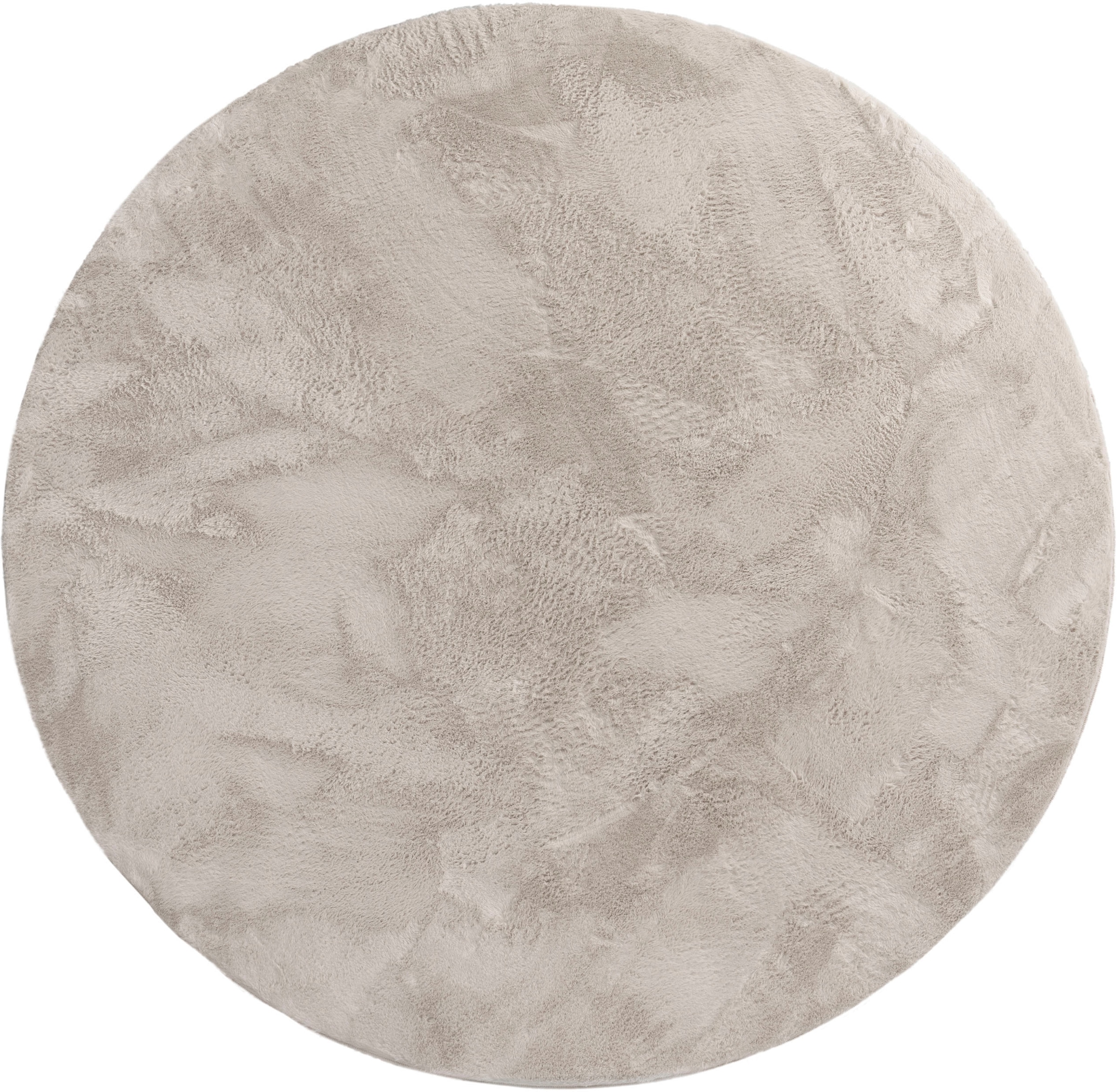 Paco Home Fellteppich »Kunstfell Soft 380«, rund, 14 mm Höhe, Langflor, Kuschelteppich - besonders weich, Uni-Farben
