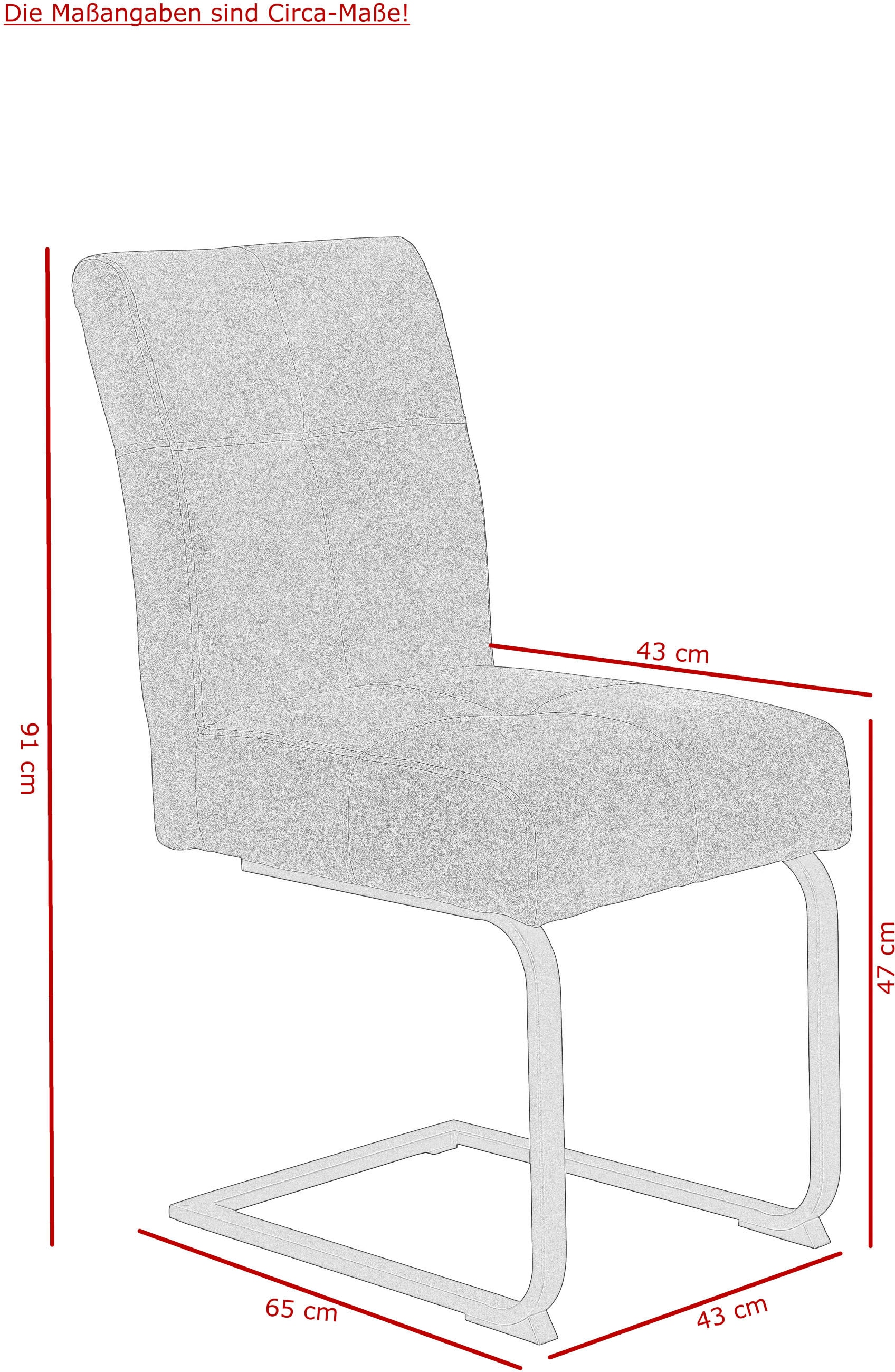 HELA Essgruppe »RUHR«, (4 tlg.), Kufentisch 140x90 cm, Schwingstuhl und Bank mit Federkorb, Komfortsitz