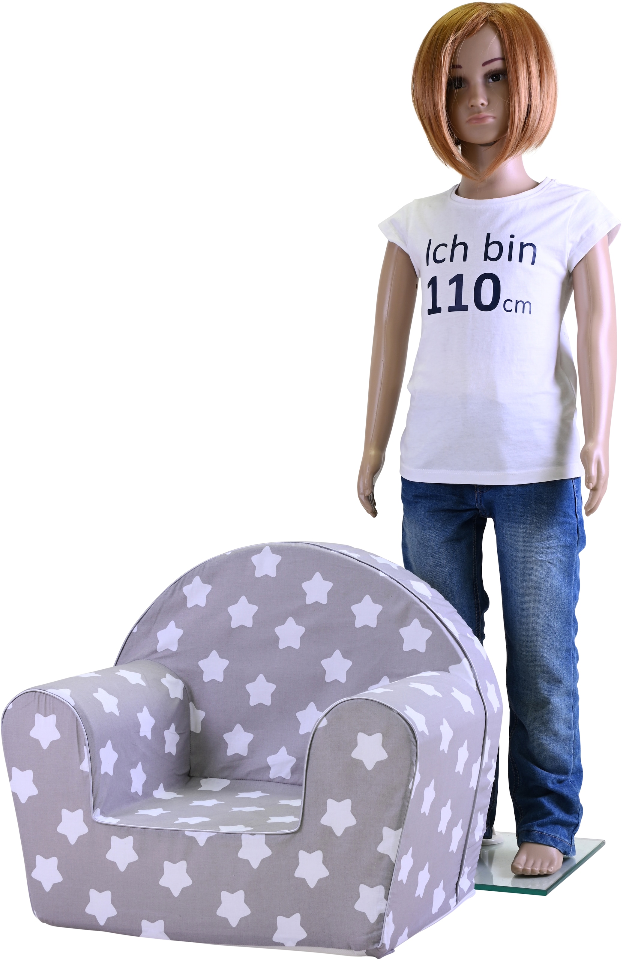 Knorrtoys® Sessel »Grey White Stars«, für Kinder; Made in Europe bei | Einzelsessel