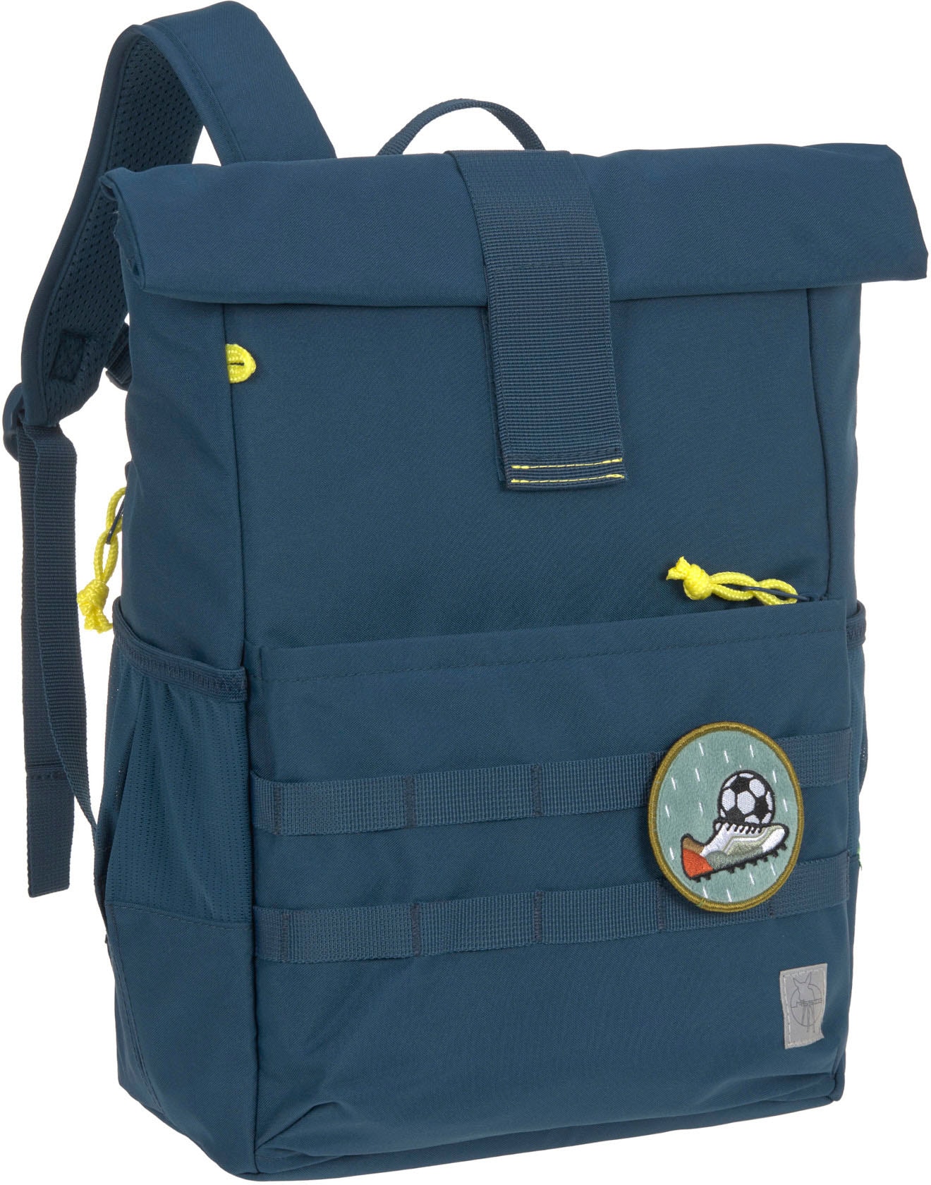 LÄSSIG Backpack, recycelten Raten »Medium auf kaufen aus navy«, Kinderrucksack Reflektoren, Rolltop PET-Flaschen