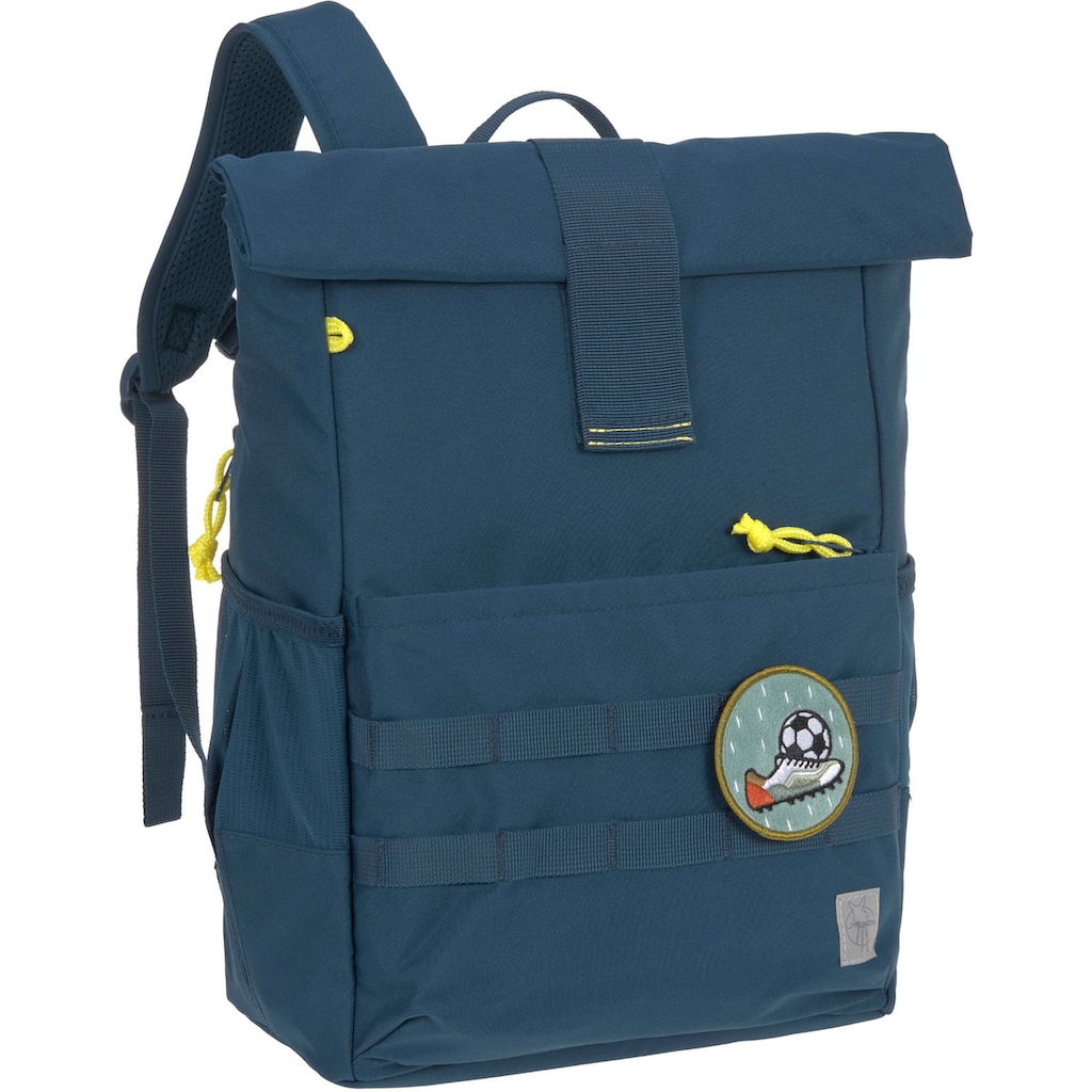 LÄSSIG Kinderrucksack »Medium Rolltop Backpack navy« Reflektoren aus recycelten PET-Flaschen