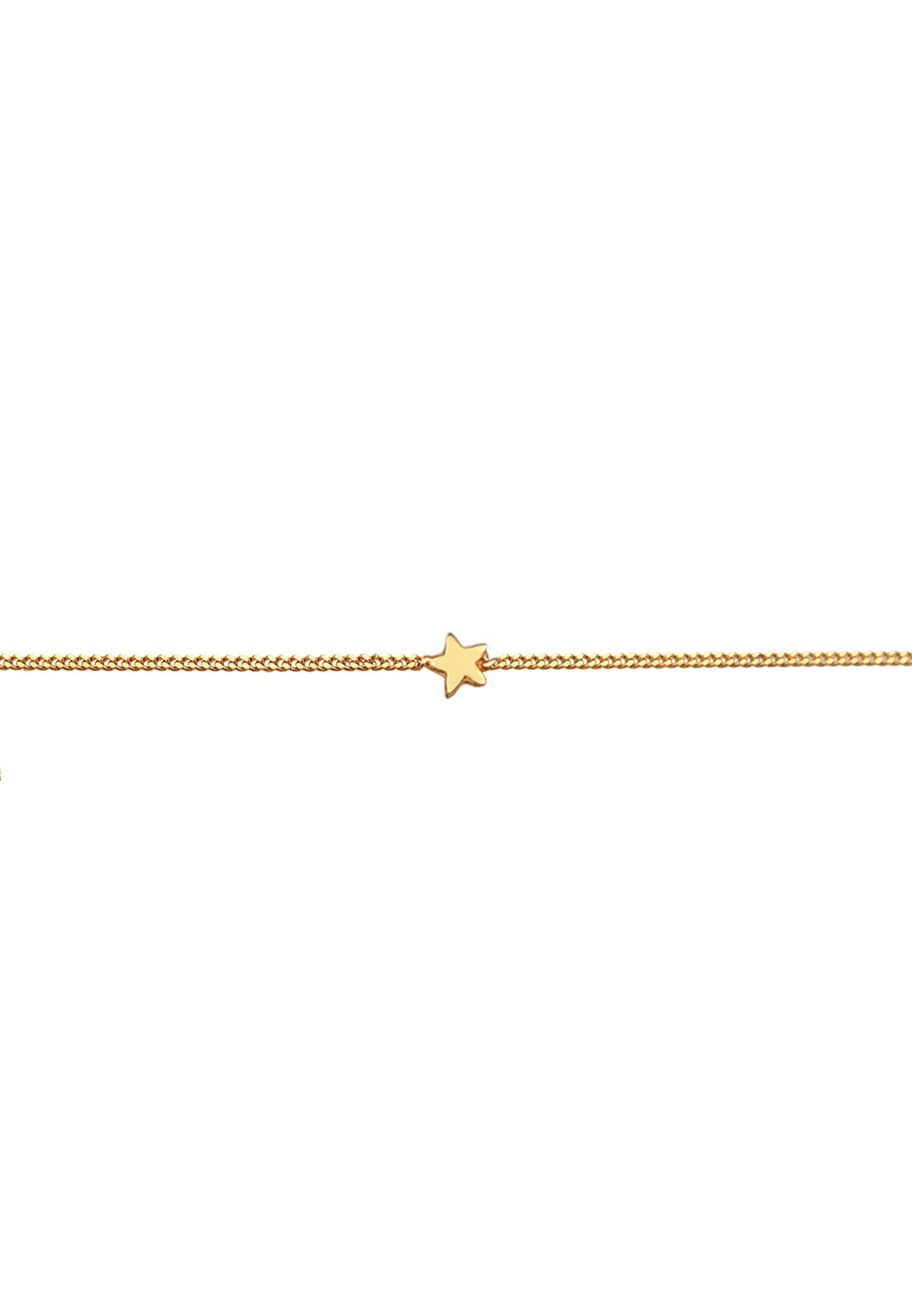 Elli Premium Kette mit Anhänger »Halskette Basic Stern Astro Choker 375 Gelbgold«