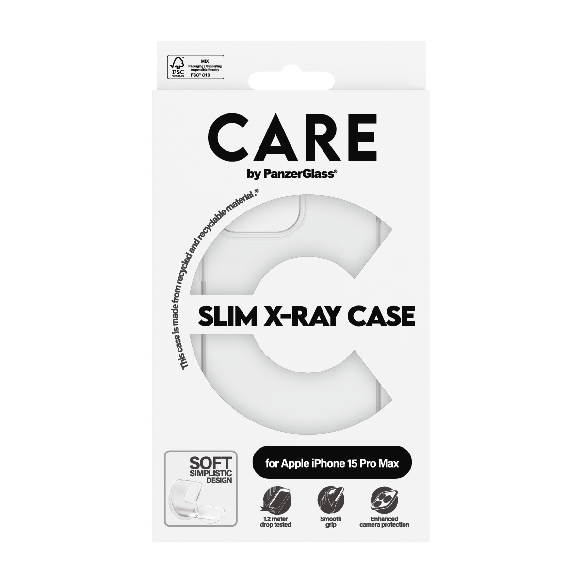 Handyhülle »Slim X-Ray Case für Apple iPhone 15 Pro Max Fashion X-Ray Soft«, Backcover, Schutzhülle, Handyschutzhülle, Case, Schutzcase, stoßfest
