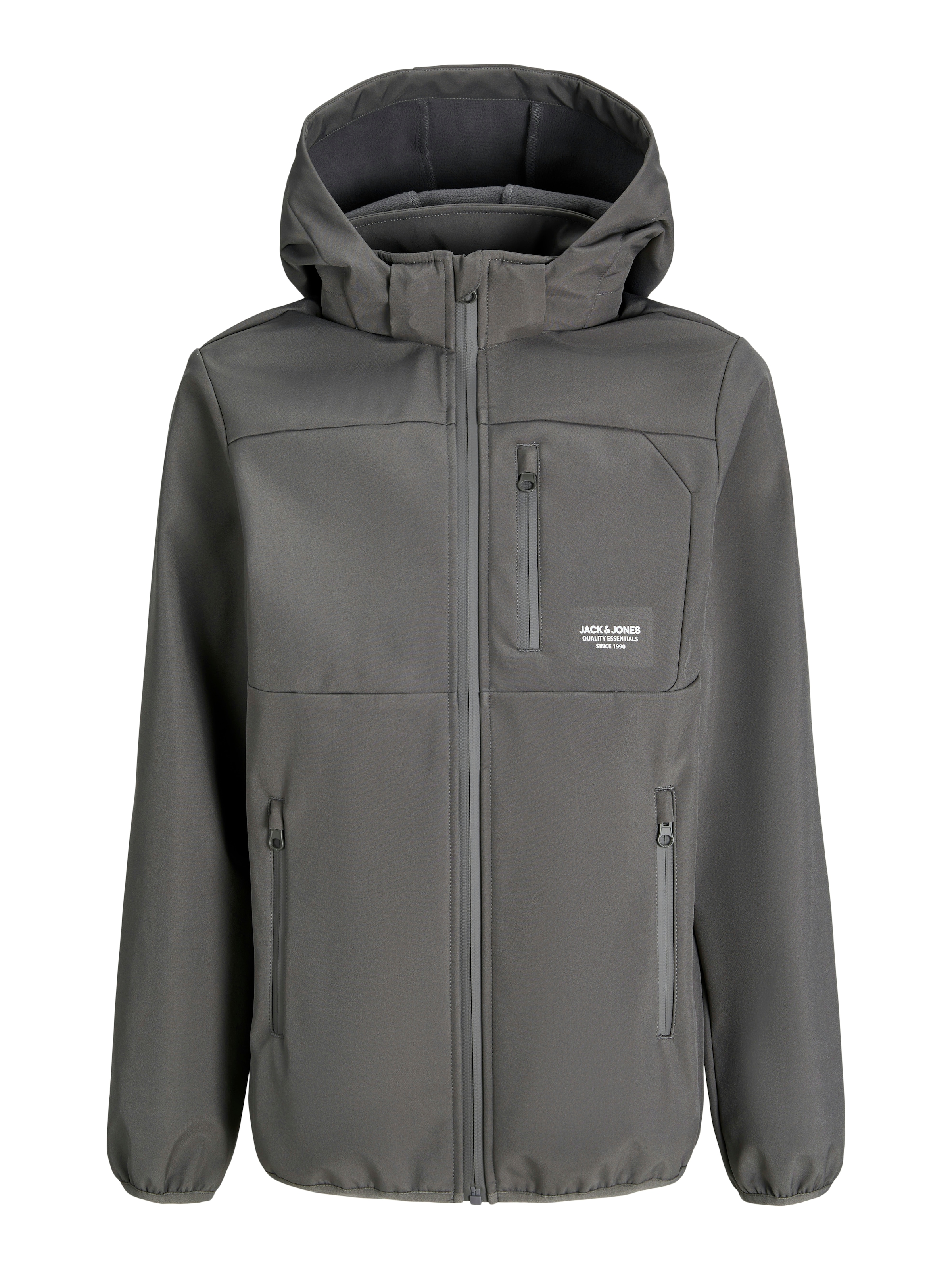 Jack & Jones Junior Softshelljacke »JJTHEO wasserabweisend und pflegeleicht für Alltag«, mit Kapuze, unifarben, modisch, regular fit, Web, Kapuze