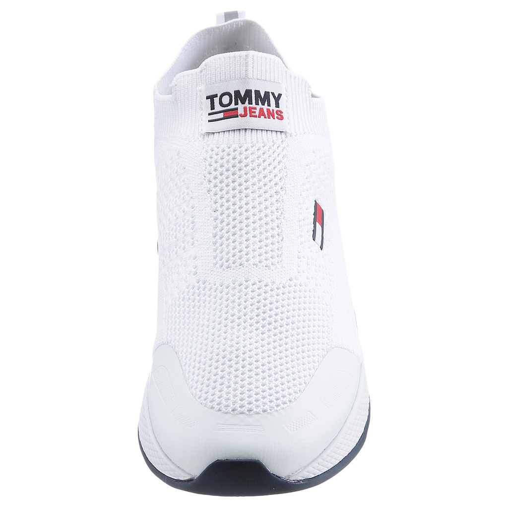 Tommy Jeans Slip-On Sneaker »TOMMY JEANS FLEXI SOCK RUNNER«, Slipper, Freizeitschuh mit praktischer Anziehlasche