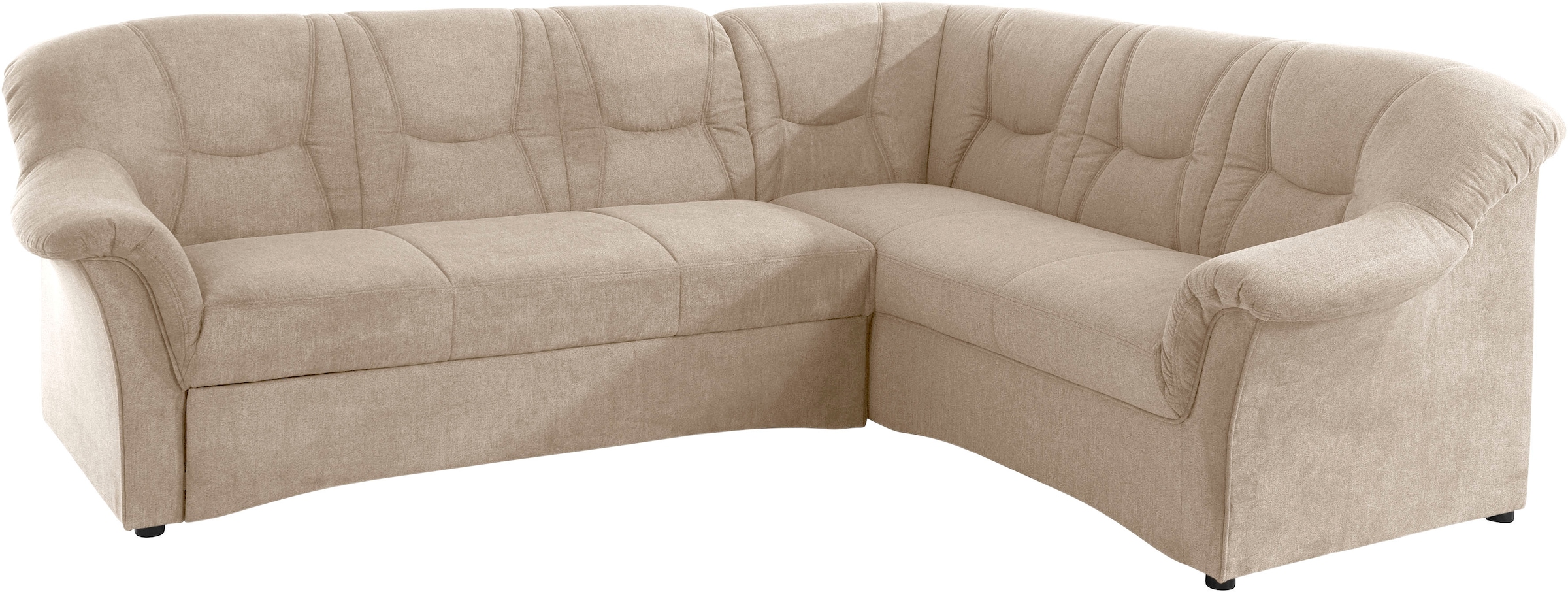 DOMO collection Ecksofa »Sarafina zeitlos und komfortabel, optional mit Federkern, L-Form«, wahlweise mit Bettfunktion