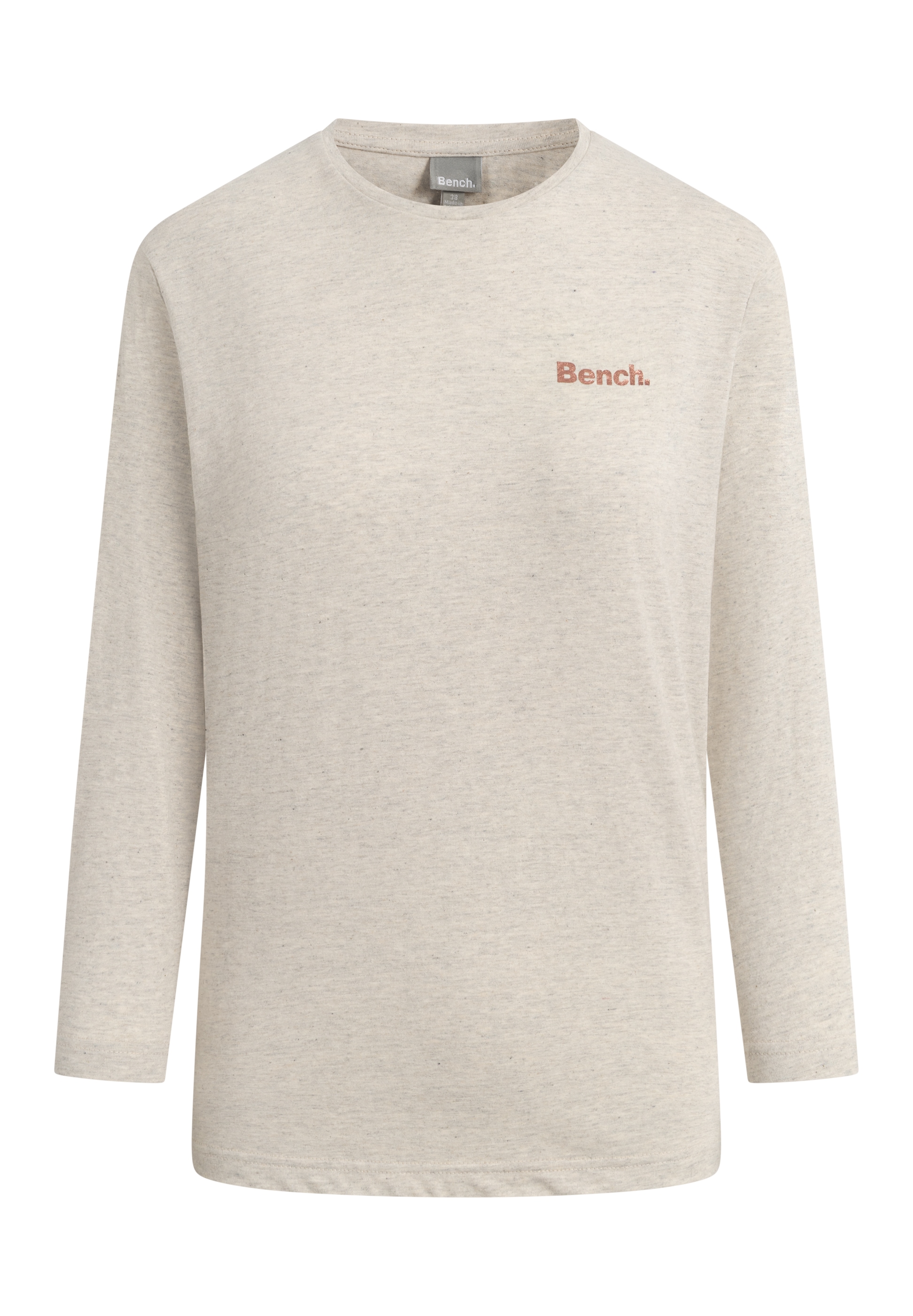 Bench. 3/4-Arm-Shirt »ROMILEY«, tailliertes Basic mit 3/4 Arm und Logoprint im Metallic-Holo Stil