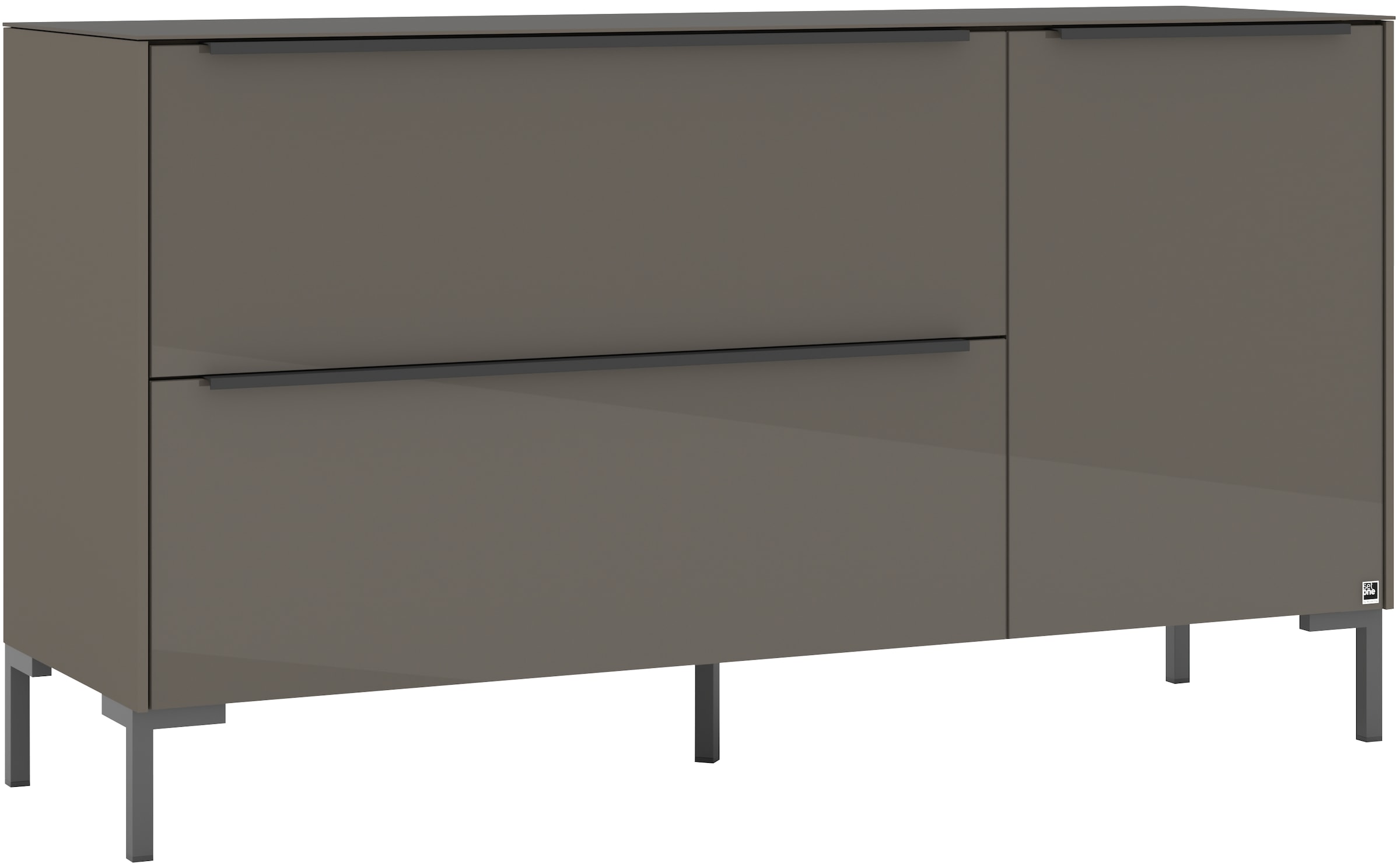 set one by Musterring Lowboard »Reno« 1 Stk. tlg. Mit Winkelfuß in diversen Farben, 77 cm Höhe & Farbauswahl