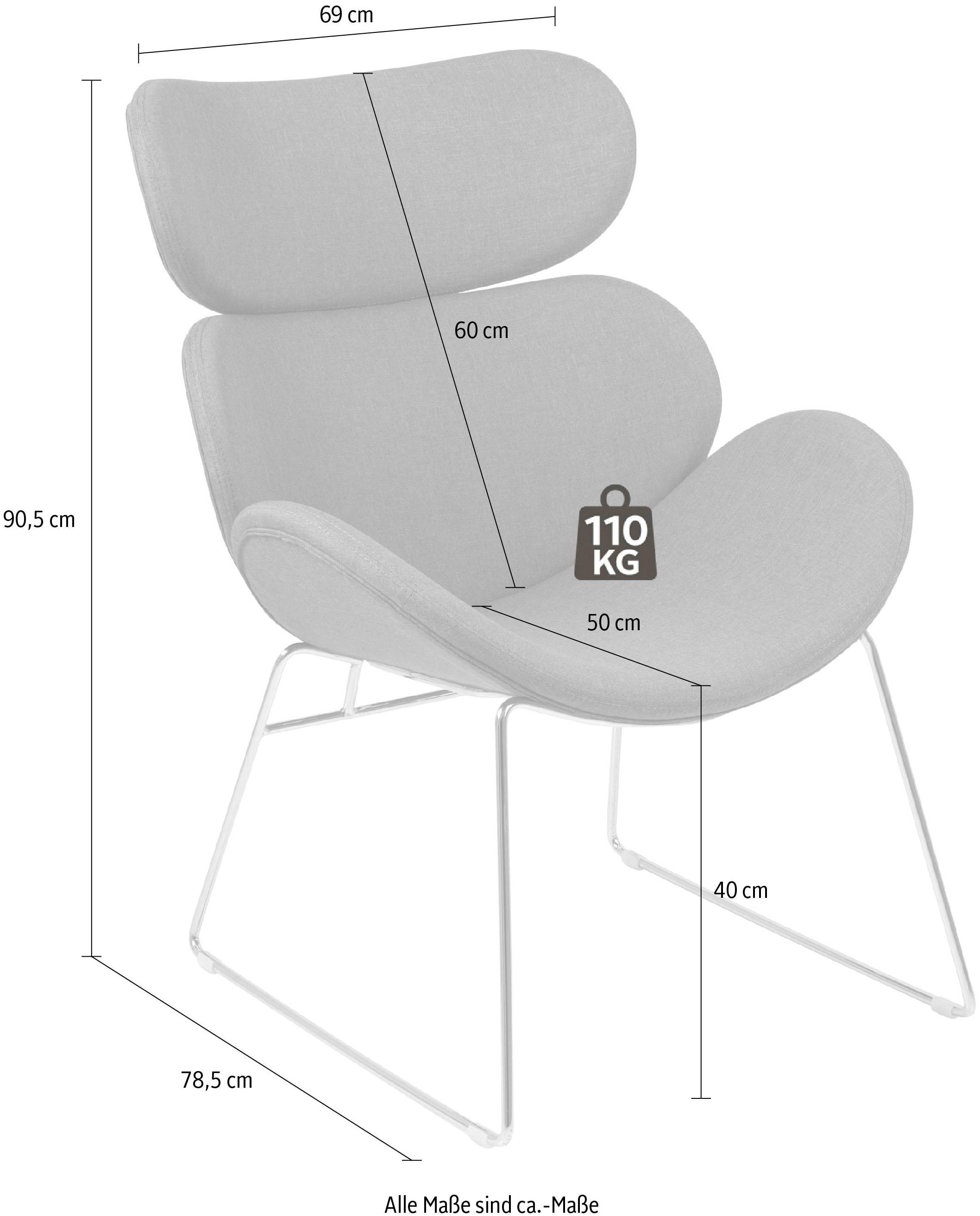ACTONA GROUP Loungesessel »Chiara«, in unterschiedlichen Bezugsqualitäten  und Farbvarianten, Sitzhöhe 40cm bequem bestellen