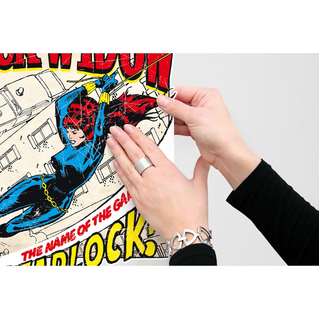 Komar Wandtattoo »Black Widow Comic Classic«, (1 St.), 50x70 cm (Breite x Höhe), selbstklebendes Wandtattoo