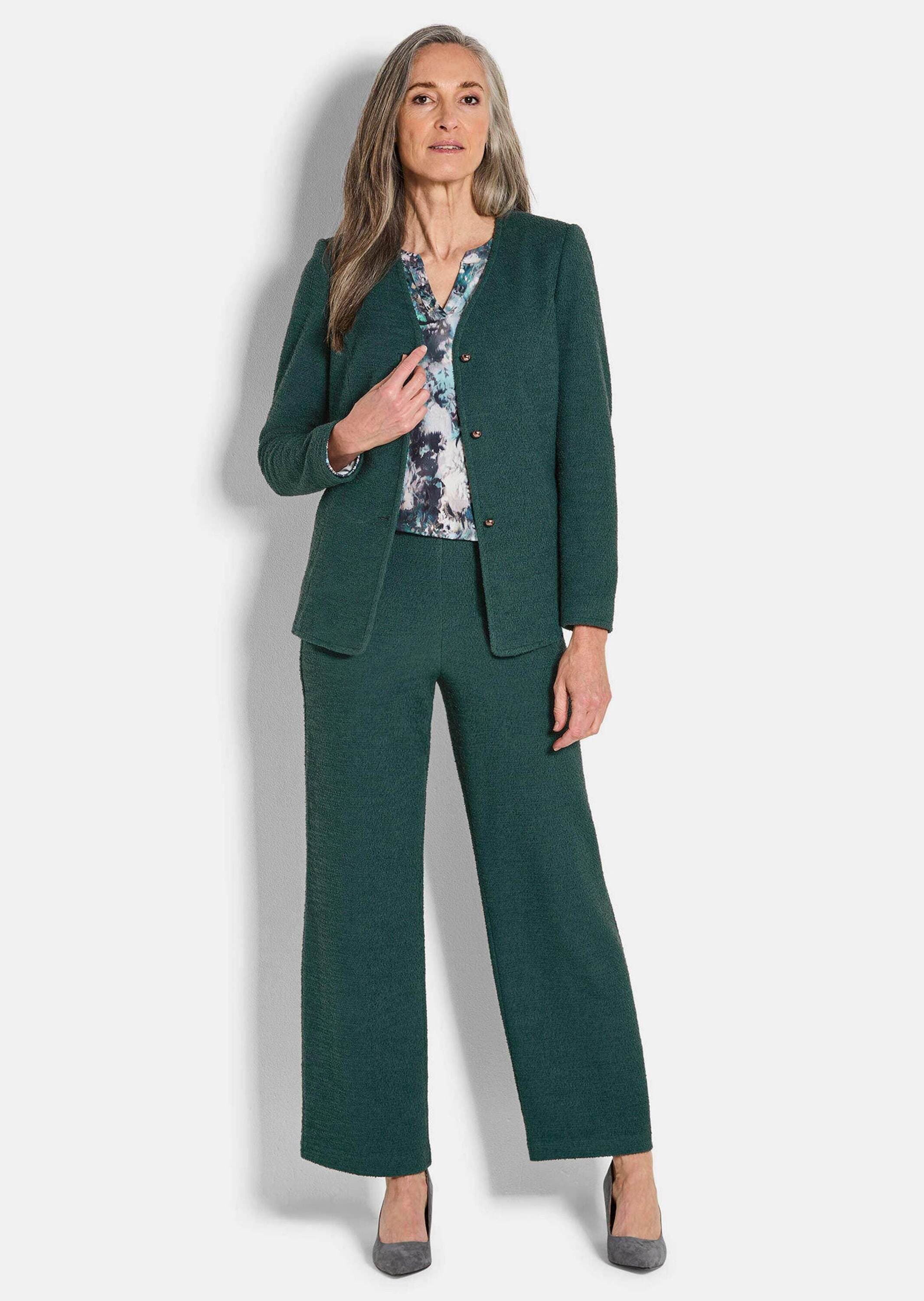 GOLDNER Kurzjacke »Langarm Jersey-Blazer, Baumwolle« Strukturierte Oberfläche