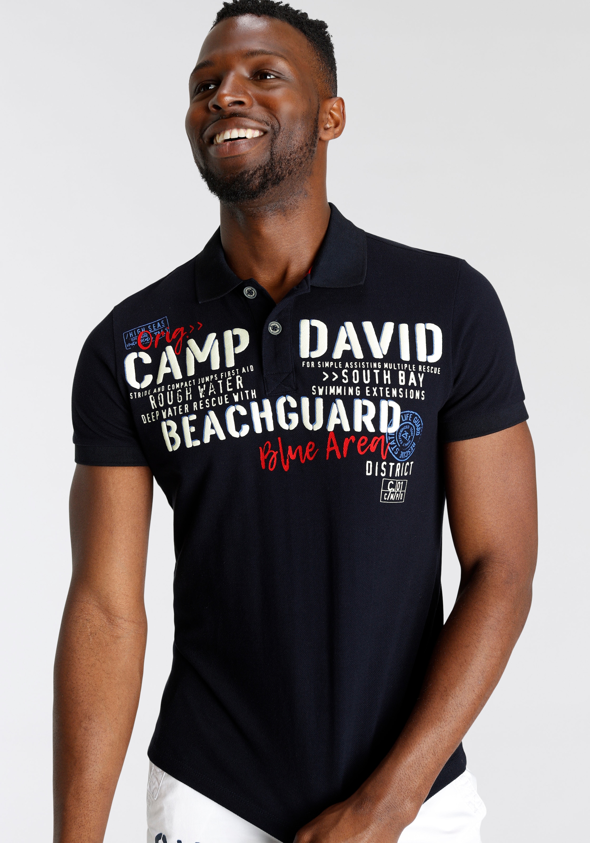 Piqué-Qualität DAVID Poloshirt, ♕ in hochwertiger bei CAMP