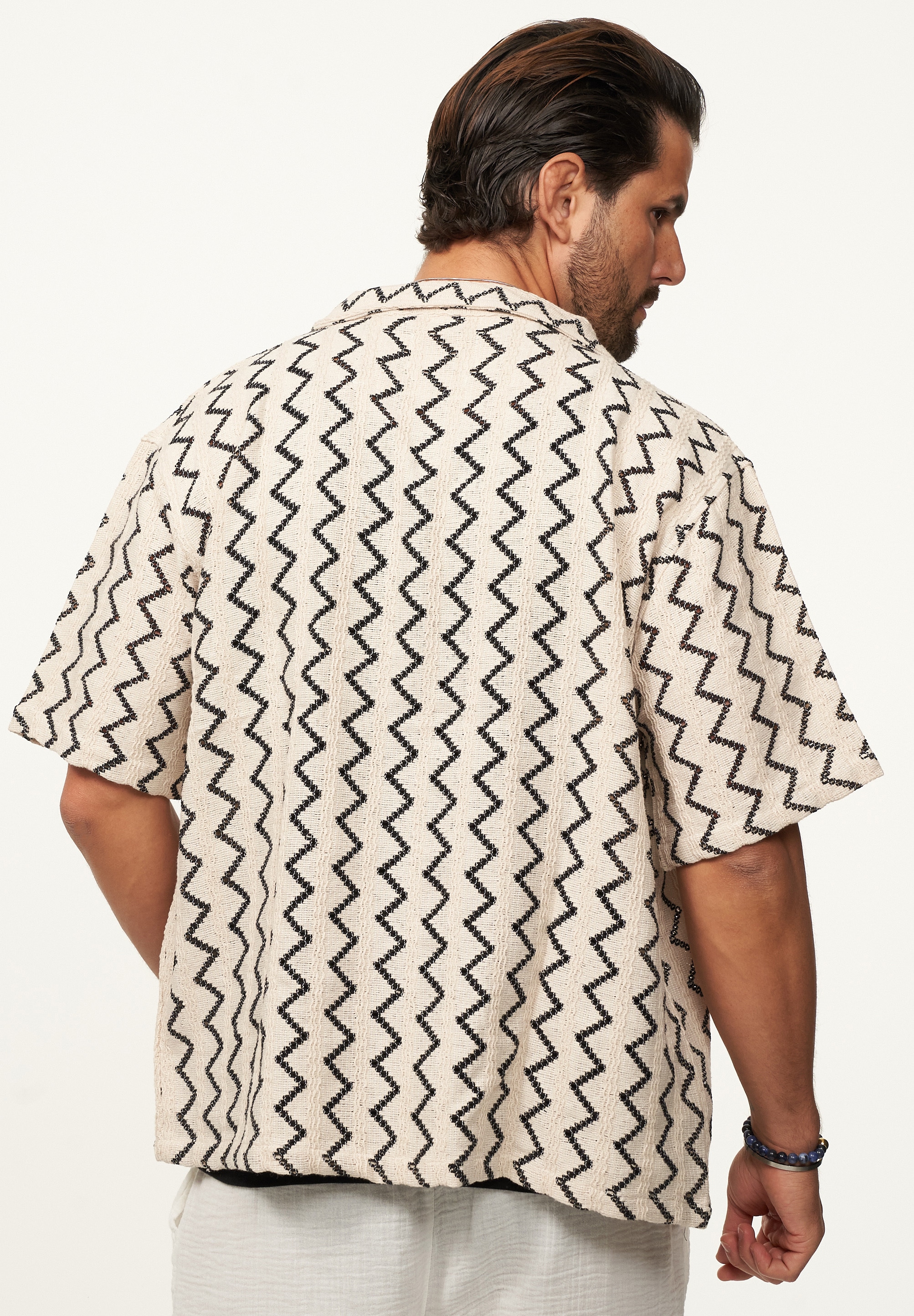SOULSTAR Kurzarmhemd »Freizeithemd als Kurzam Strick Hemd im Retro-Look - Strick Polo-Hemd Overshirt im Regular-Fit für Herren« Herren Kurzarm Strick Polo-Hemd T-Shirt