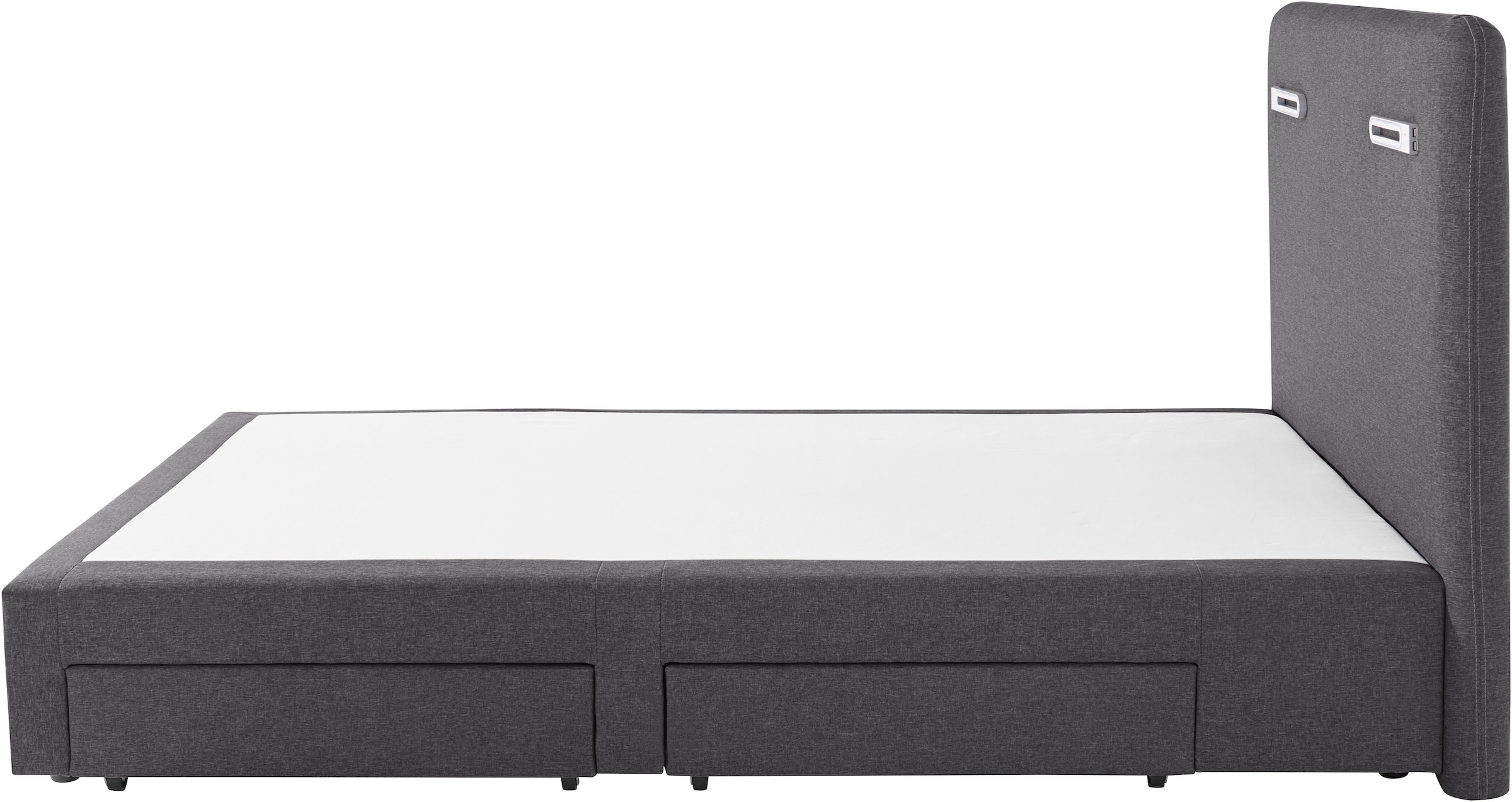 Home affaire Boxbett »Luan« Schubkästen, LED-Beleuchtung und Topper, in Breite 120 cm und 180 cm