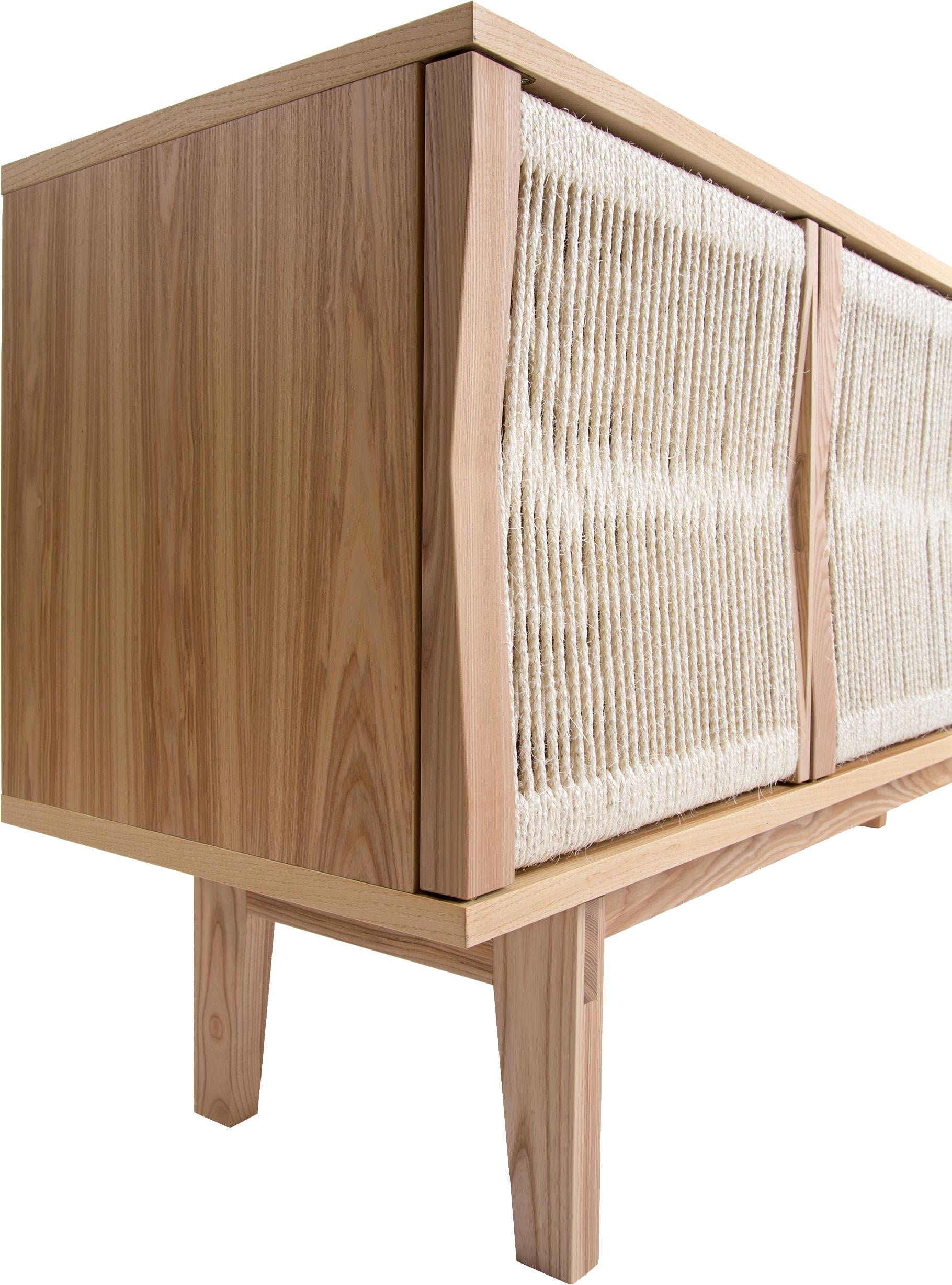 Woodman Sideboard »Lidia«, Kommode, Türenfronten aus nartürlichem Hanfseil, Breite 180 cm, FSC®