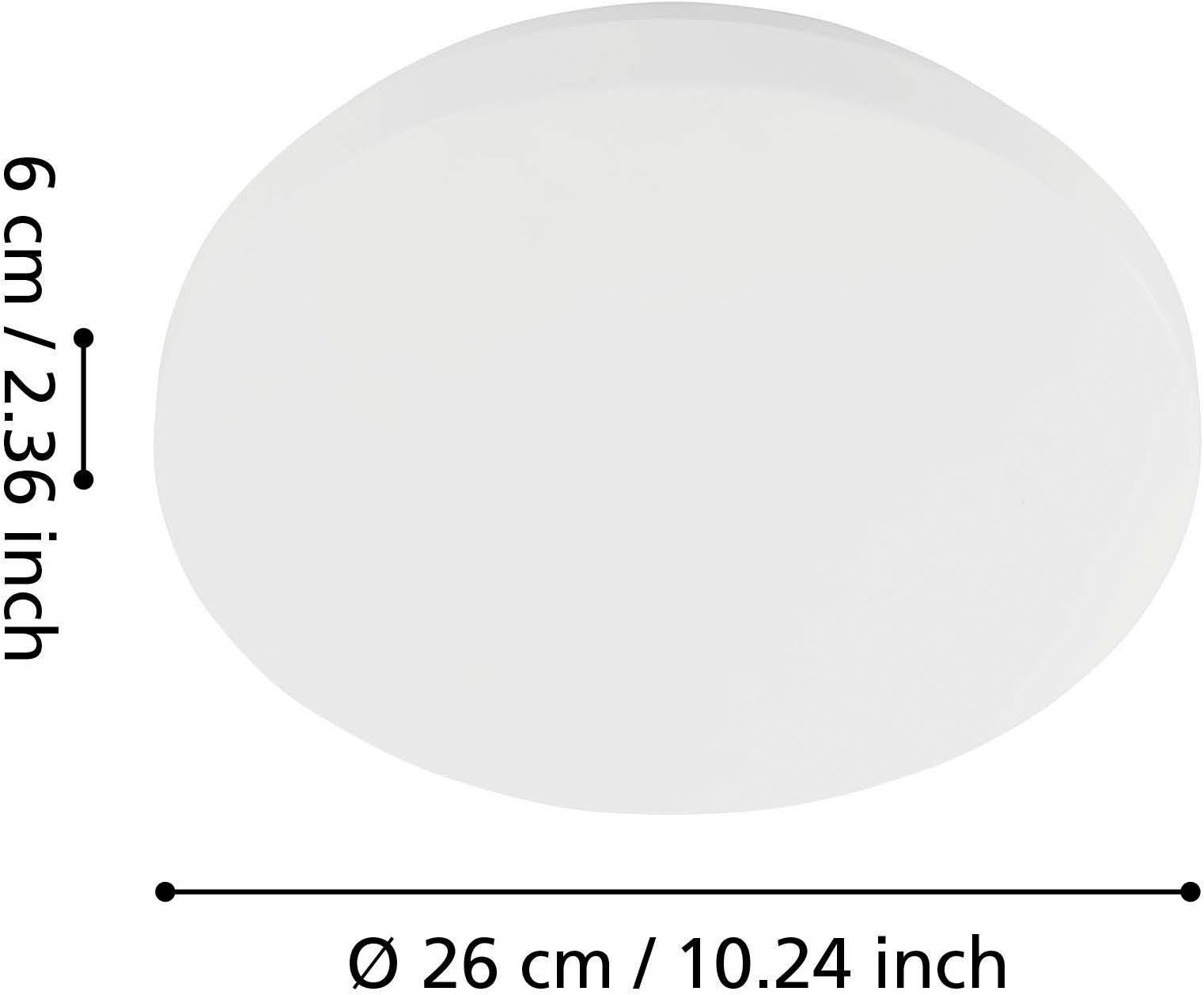 EGLO LED Deckenleuchte »POGLIOLA Deckenlampe rund, Aufbaulampe, flache Bauweise« LED-Board 1 Stk. Warmweiß Ø26cm, Deckenleuchte, für Schlafzimmer und Flur, Lampe weiß, Leuchte