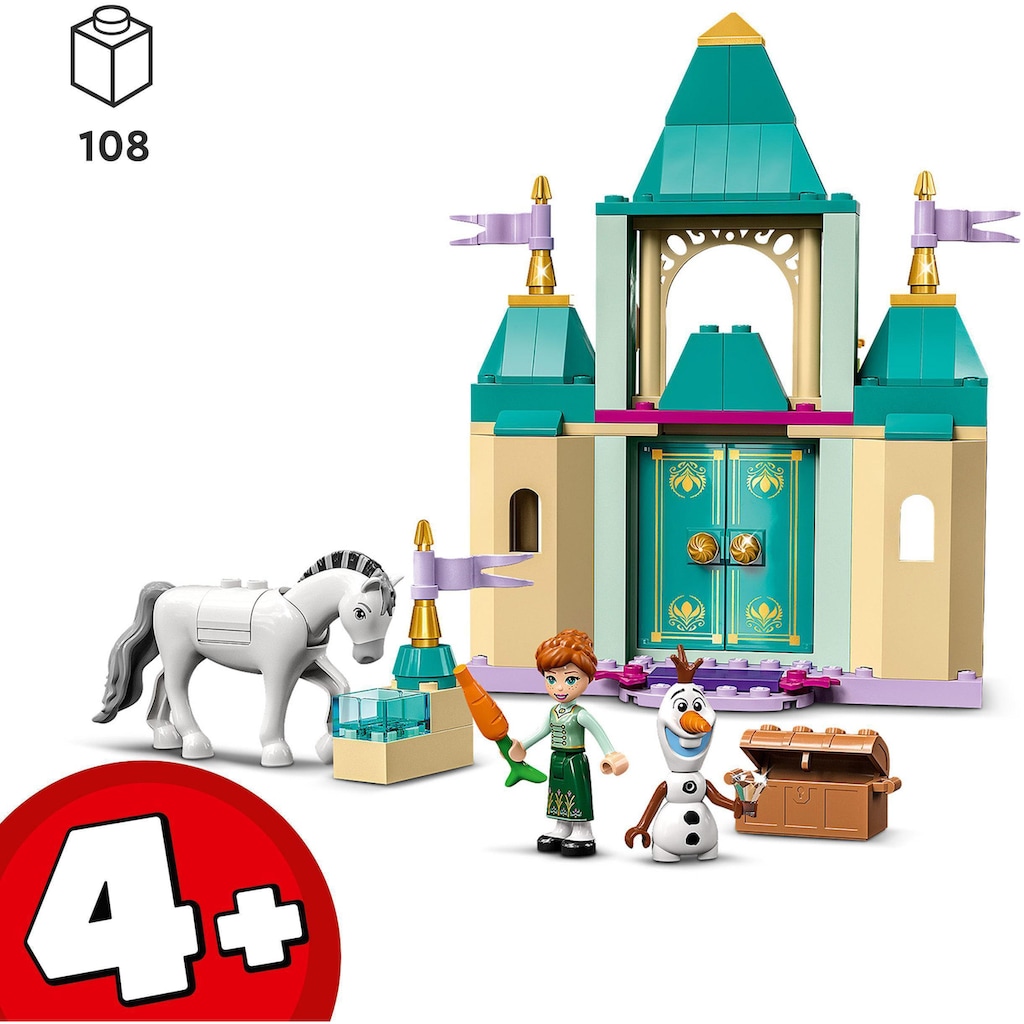 LEGO® Konstruktionsspielsteine »Annas und Olafs Spielspaß im Schloss (43204), LEGO® Disney Princess«, (108 St.)