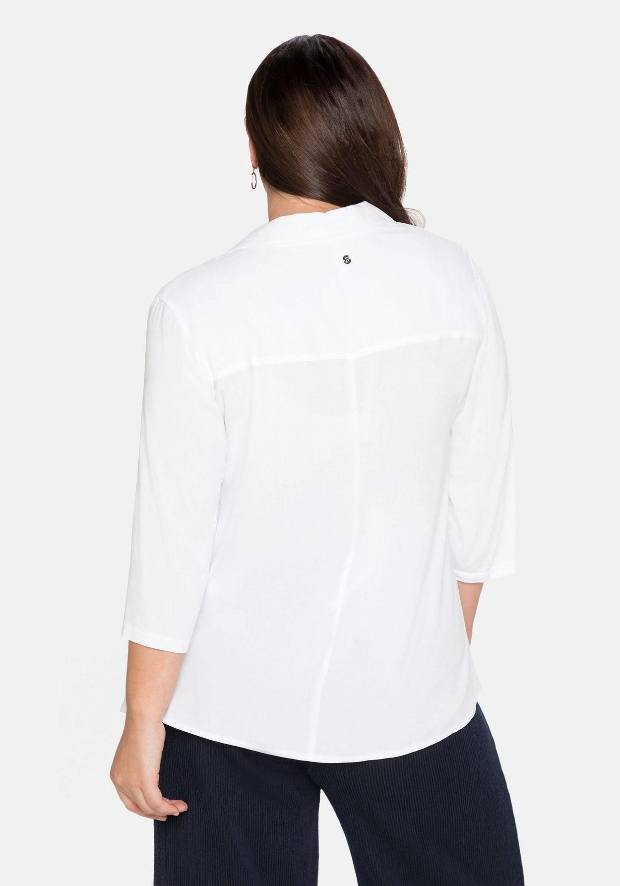 Sheego Hemdbluse »Bluse in Wickeloptik, mit verdeckter Knopfleiste«