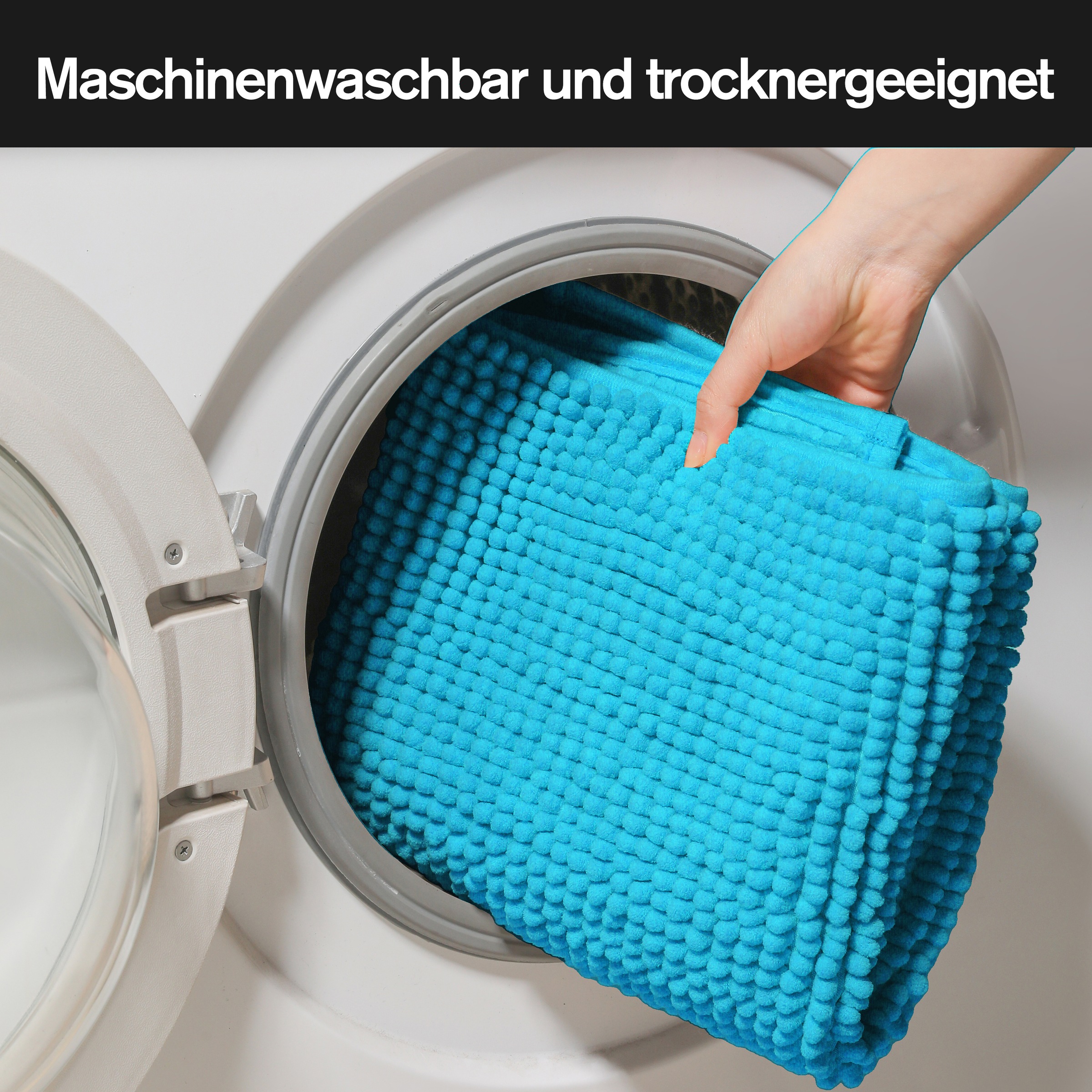 my home Badematte »Vanessa Chenille, Badvorleger, Badezimmer Teppich, Duschvorleger«, strapazierfähig-fußbodenheizungsgeeignet-schnell trocknend, Uni Farben, besonders weich