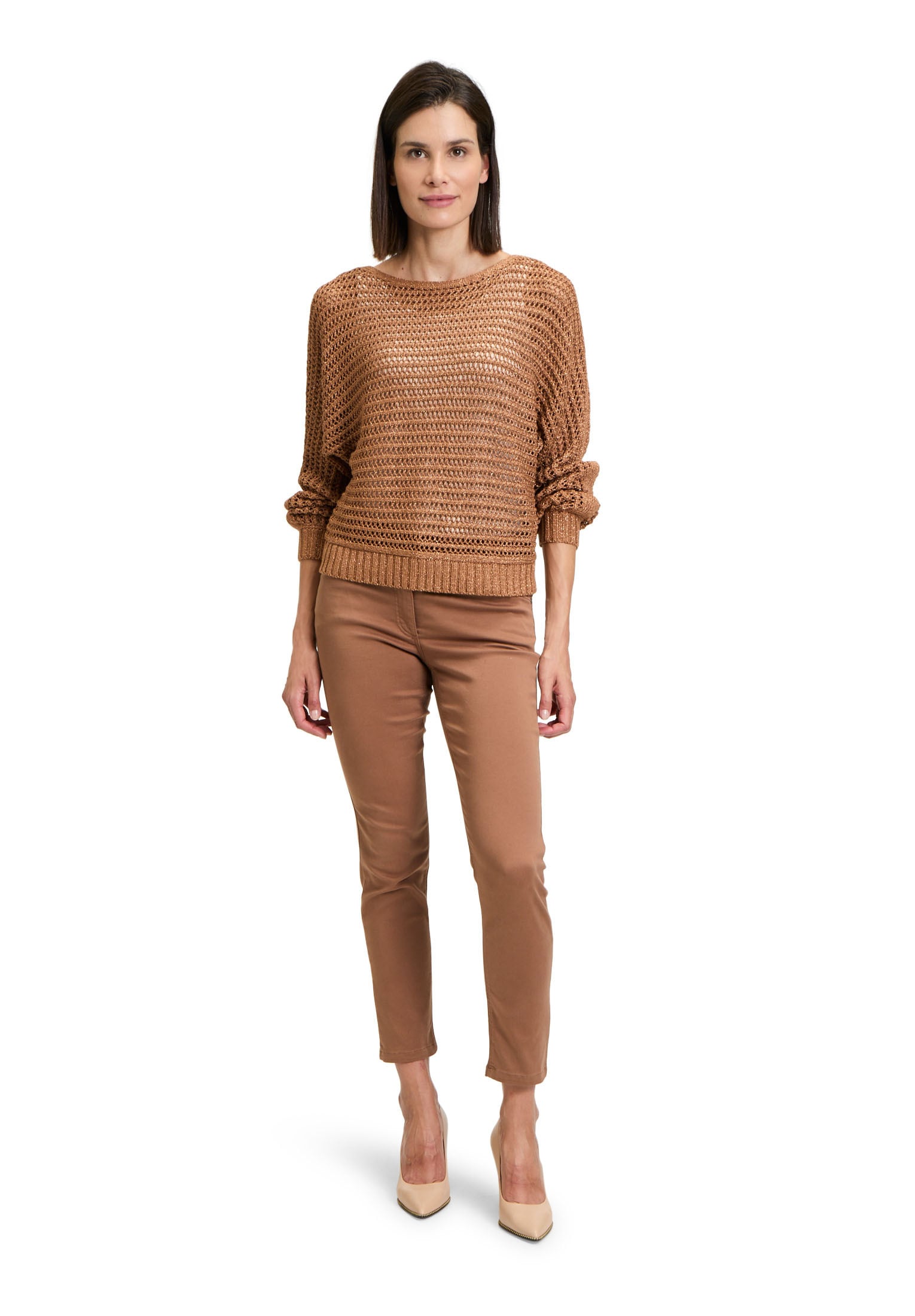 Betty Barclay Rundhalspullover »Lochstrick-Pullover mit U-Boot-Ausschnitt«