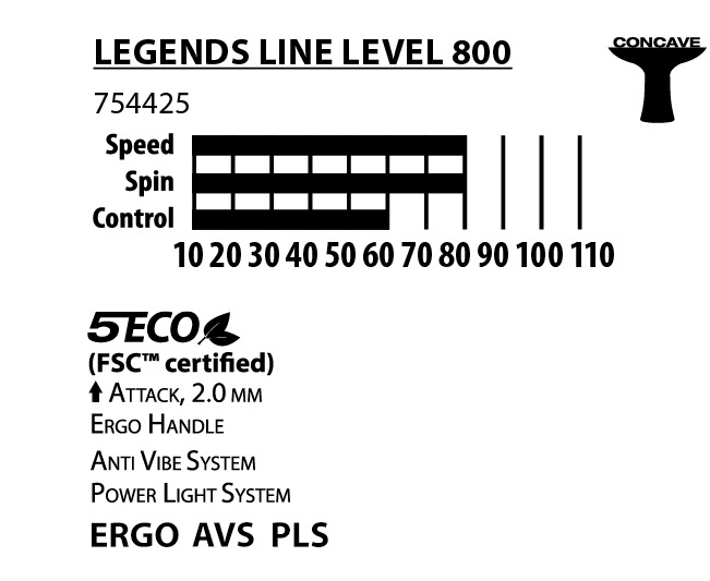 Donic-Schildkröt Tischtennisschläger »Legends 800 FSC«