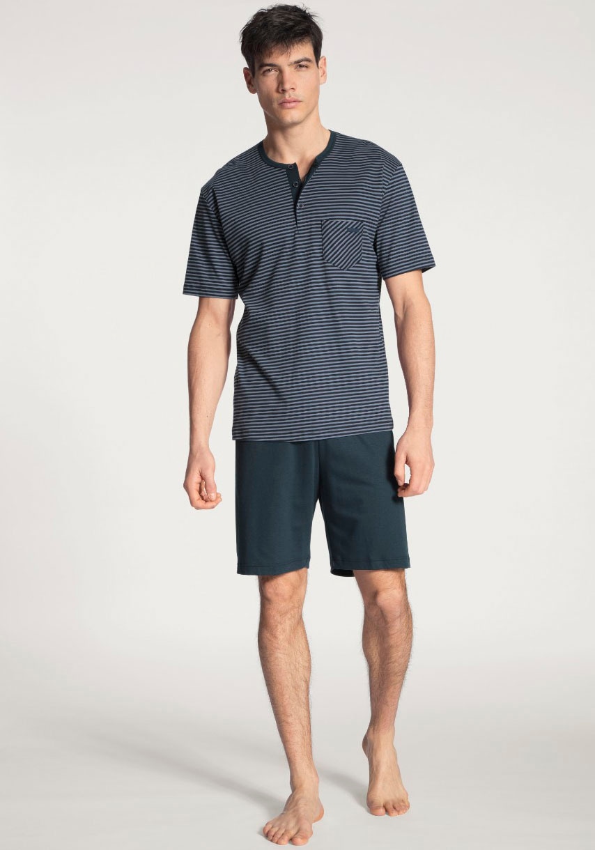 Shorty »Relax Streamline«, Shortsleeve mit Knopfleiste, Comfort Fit