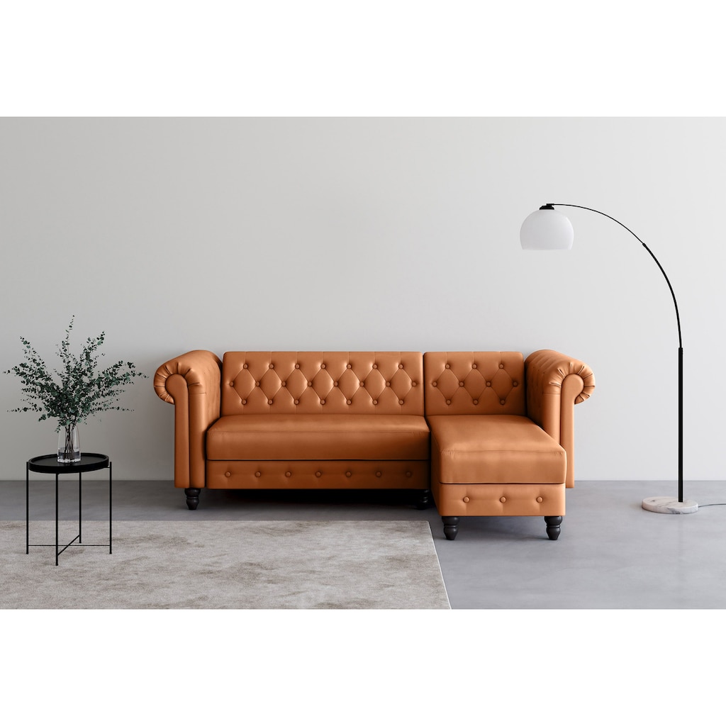 Dorel Home Ecksofa »Felix Schlafsofa 241 cm (Liegefl. 108x195 cm), Recamiere tauschbar,«