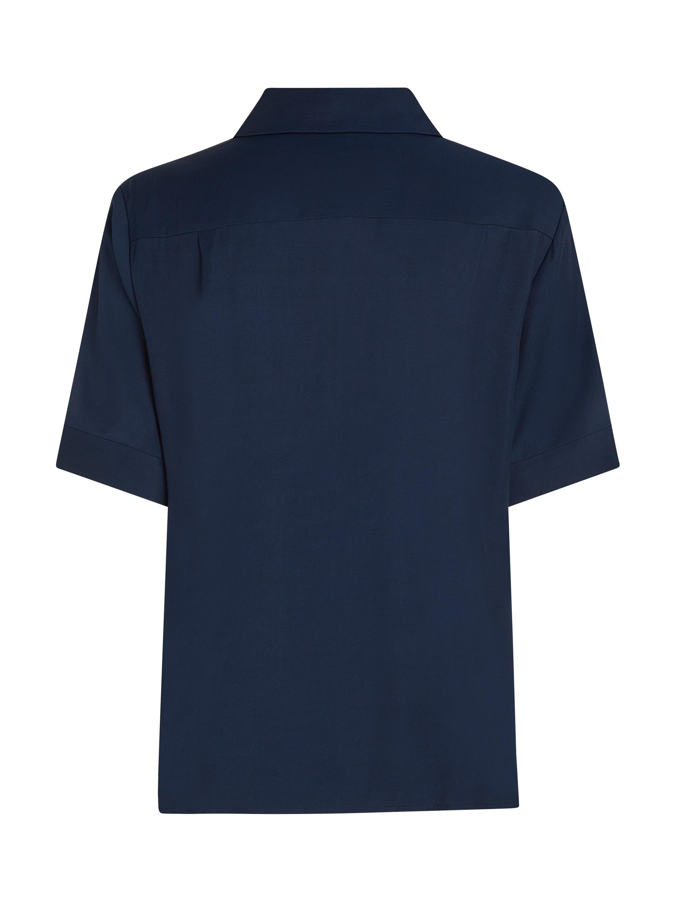 Tommy Hilfiger Kurzarmshirt »SOFT VISCOSE S/S SHIRT«, in Unifarbe, mit Metalllabel