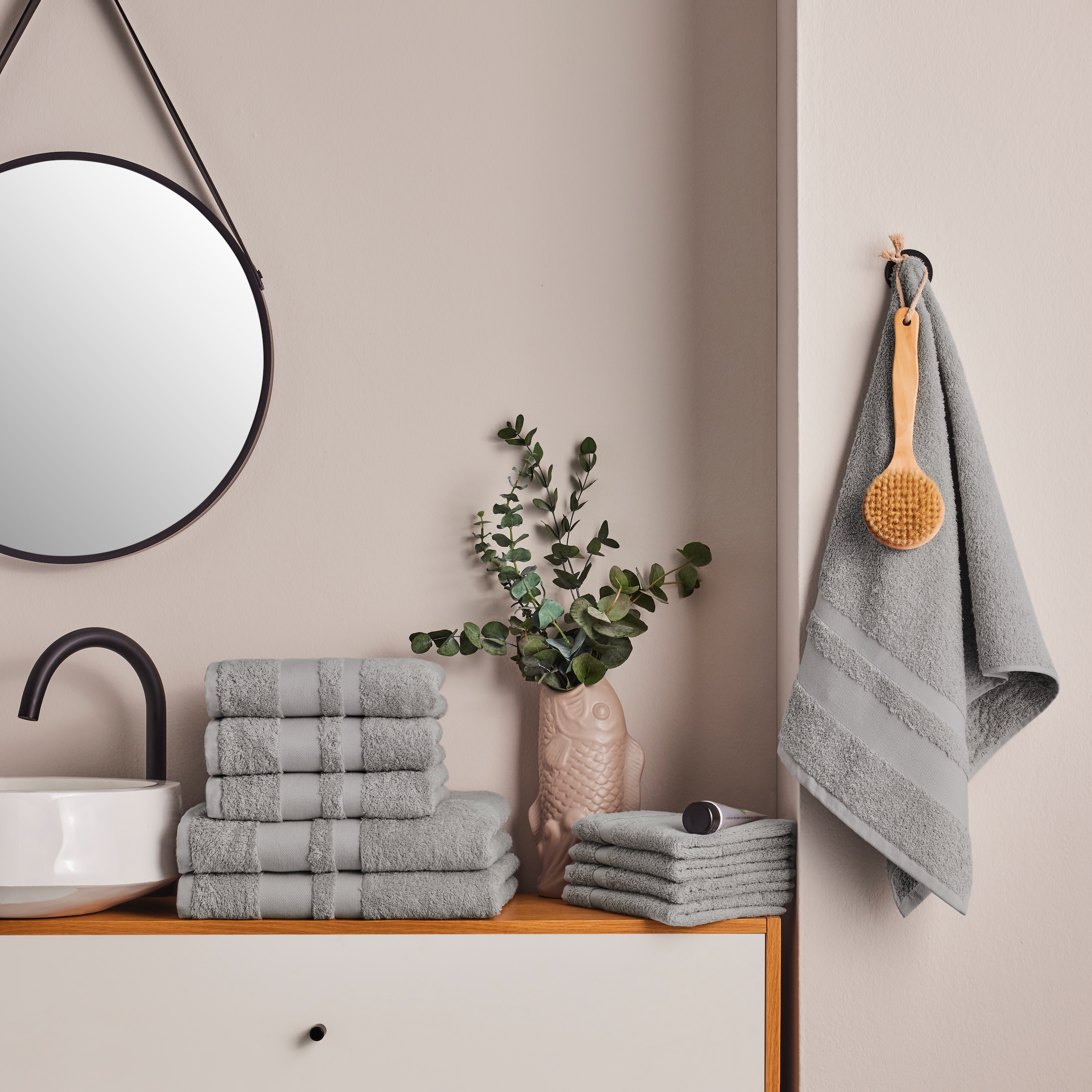 my home Handtuch Set »Vanessa Premium 550 g/m², Duschtücher, Handtücher & Gästetücher«, Set, 10 tlg., Walkfrottee, 10-tlg Premium Handtuch-Set, 100% Baumwolle, weich, saugstark