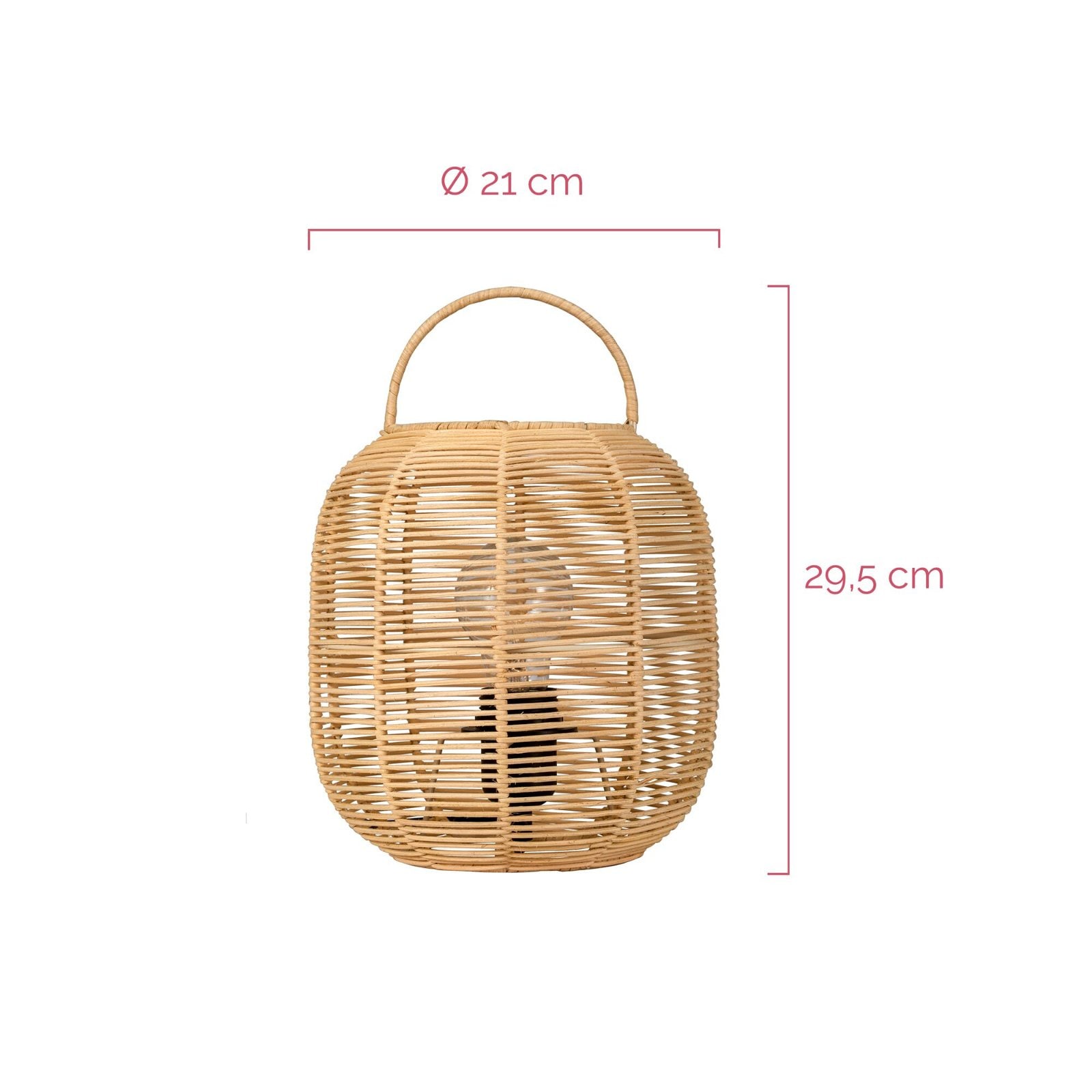 Pauleen Tischleuchte »Boho Glow max20W Beige/Weiß 230V Metall/Rattan«, 1 flammig, Leuchtmittel E27 | ohne Leuchtmittel, E27