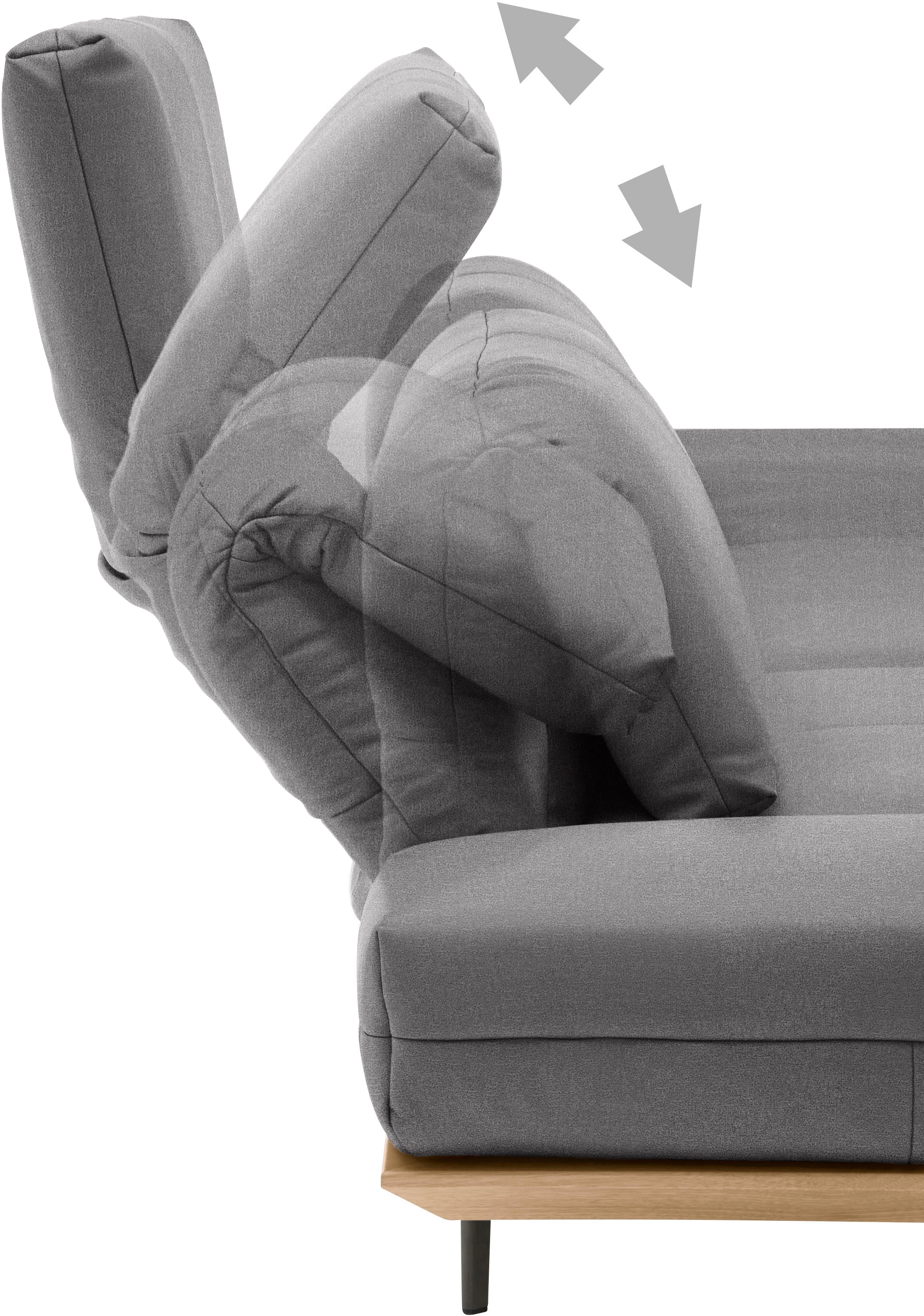 Creation BY ROLF BENZ 3-Sitzer »CR.420, Designsofa, Loungesofa« in 2 Qualitäten, Holzrahmen in Eiche Natur oder Nußbaum, Breite 232 cm